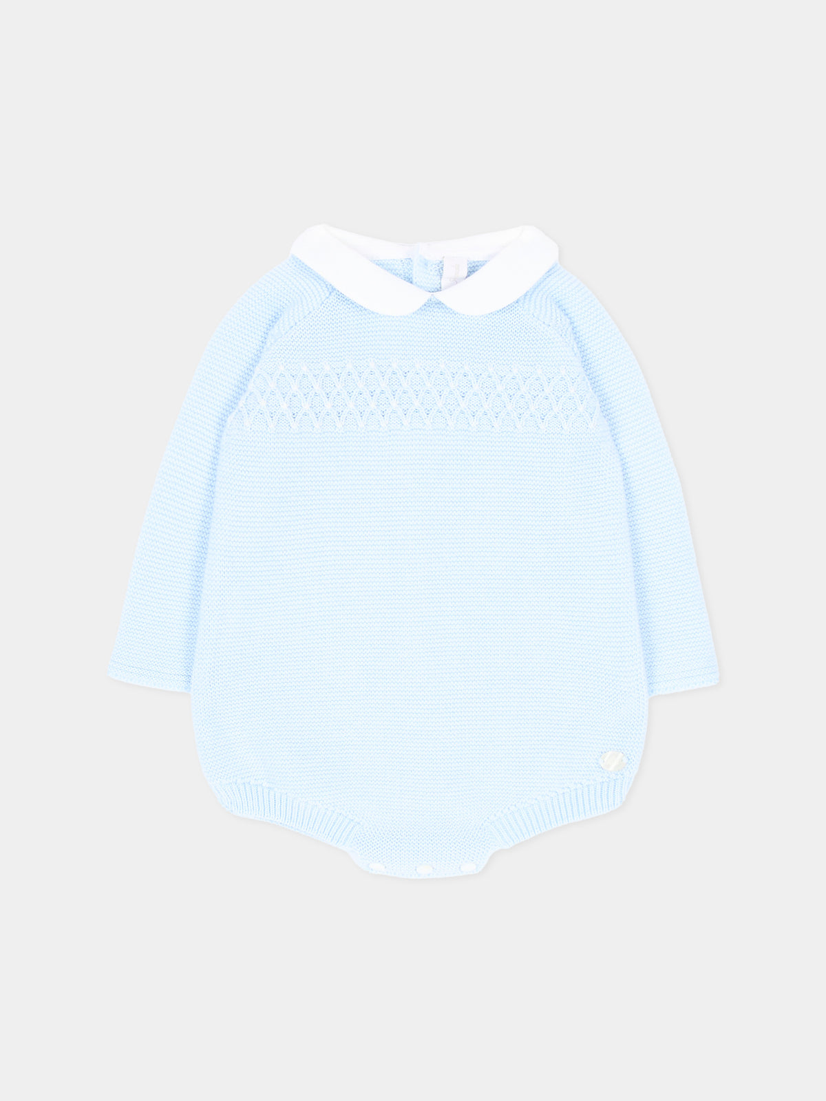 Pagliaccetto celeste con colletto per neonato,Martín Aranda,001-10322 C01