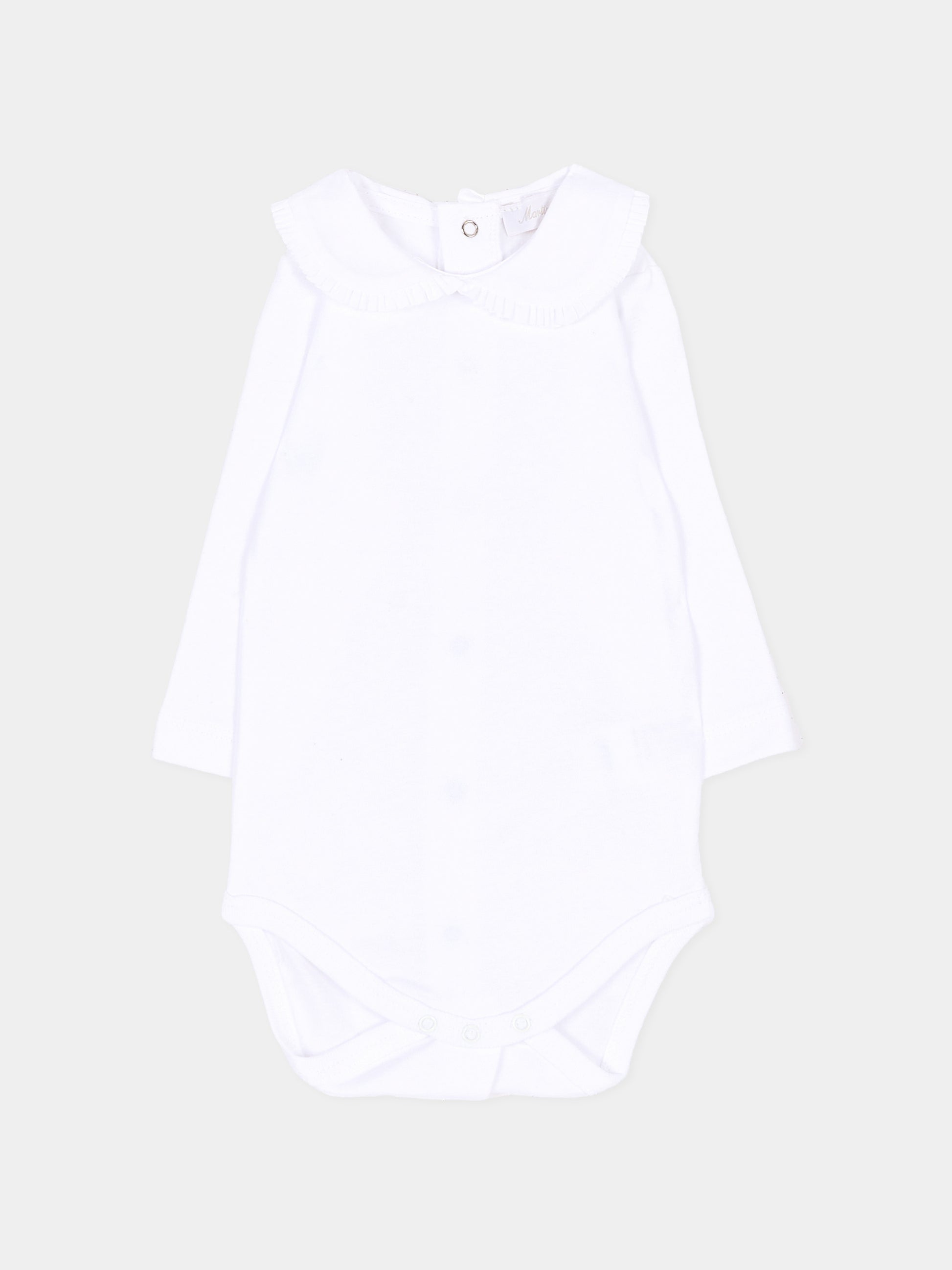 Body bianco per neonati con colletto,Martín Aranda,026-22335 PW01