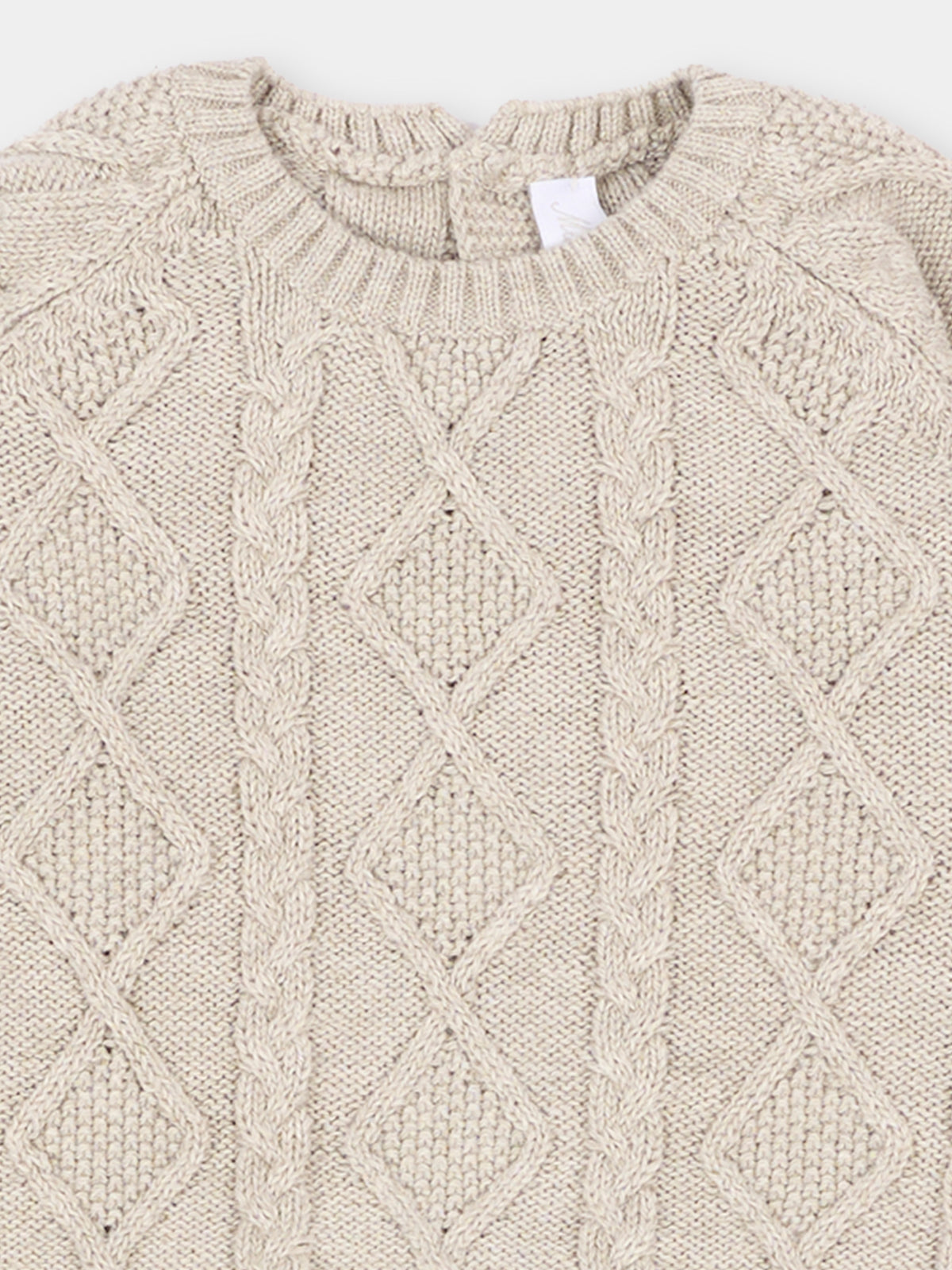 Completo nascita beige in maglia per neonati,Martín Aranda,004-10331 E70