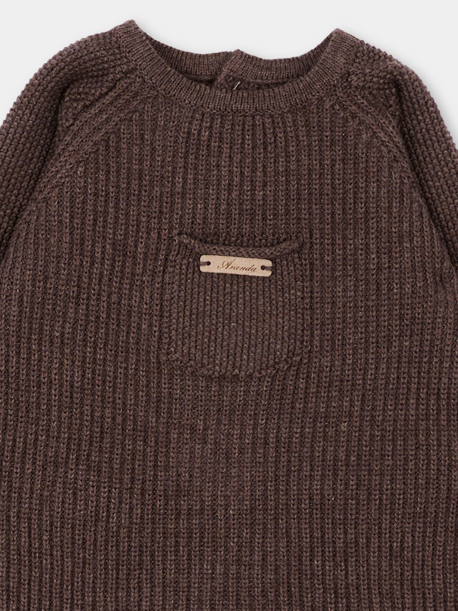 Completo nascita marrone per neonati in maglia,Martín Aranda,004-10329 B08