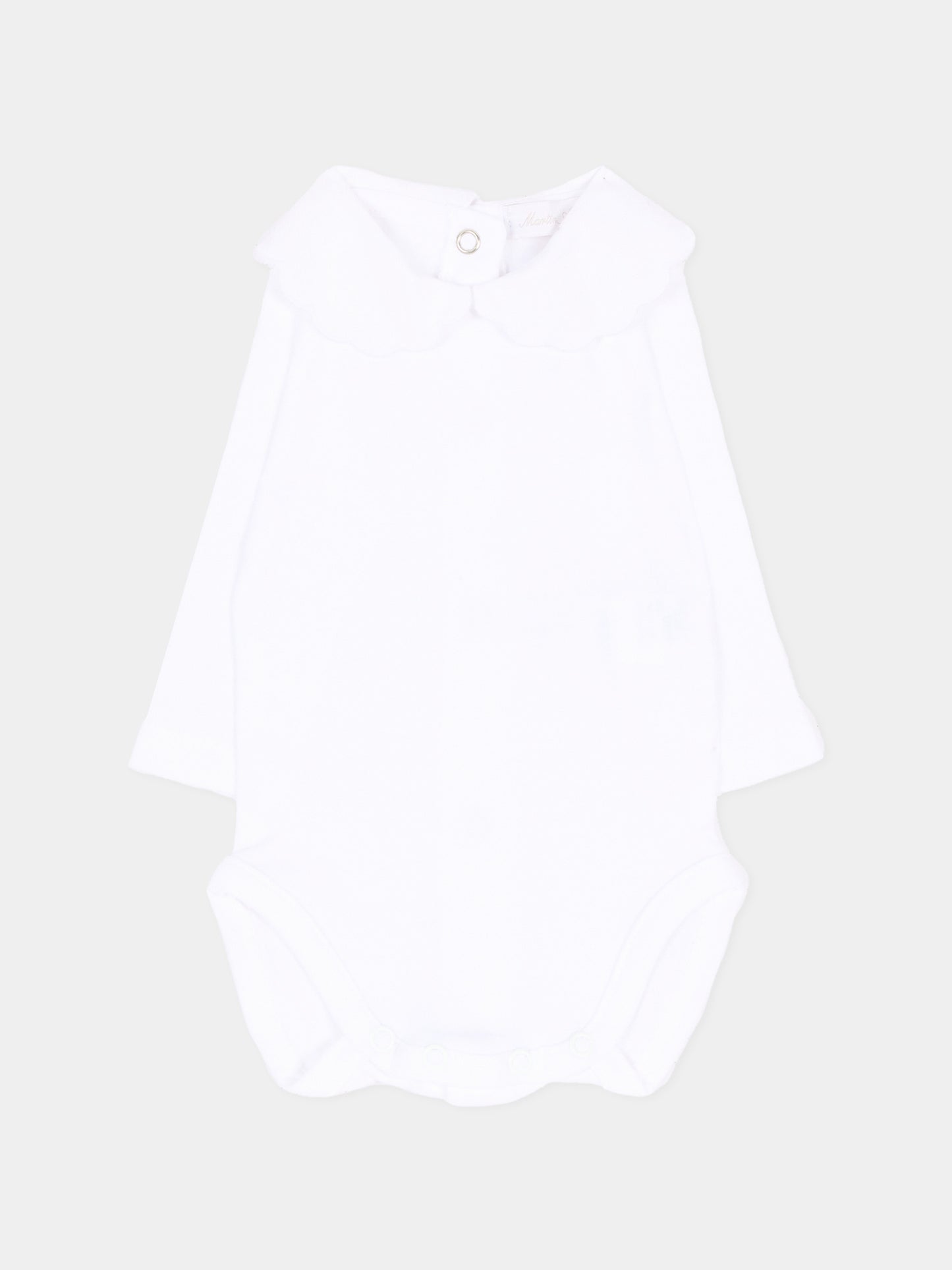 Body bianco per neonata con colletto,Martín Aranda,026-25335 PW01