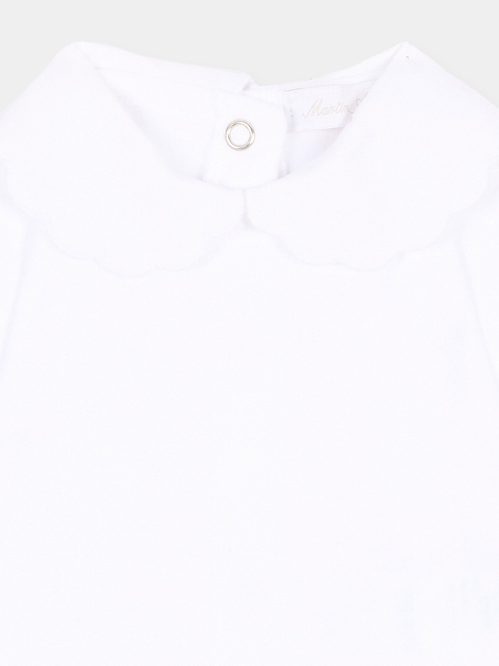 Body bianco per neonata con colletto,Martín Aranda,026-25335 PW01