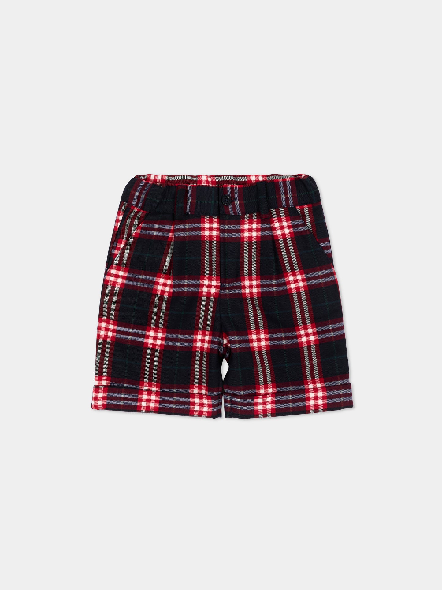 Shorts multicolor tartan per neonato,Patachou,PAP 47 CL4333367 Z0162