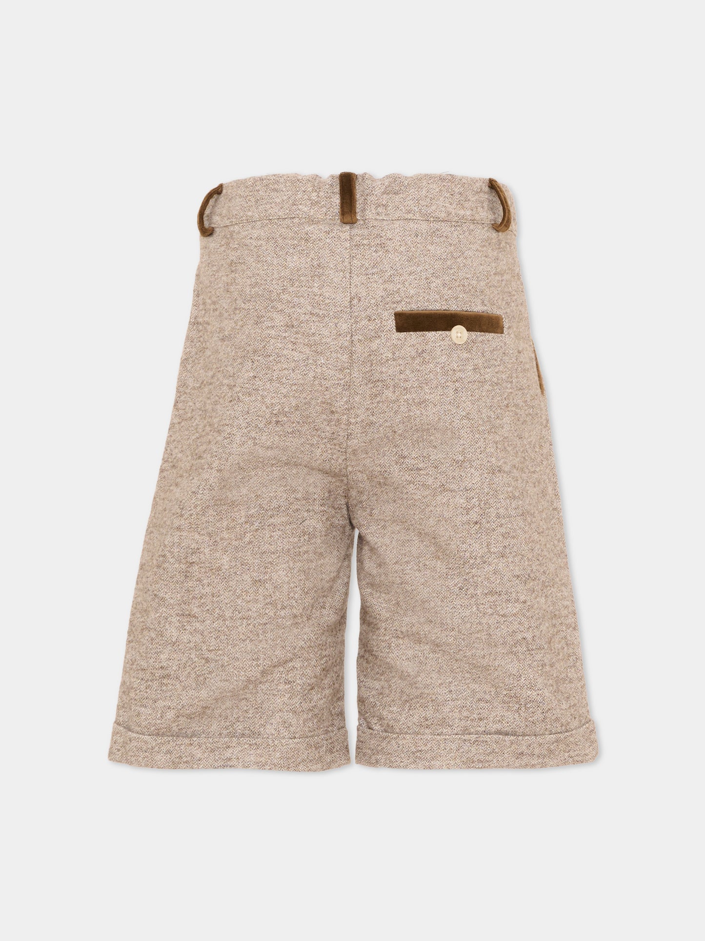 Shorts beige per bambino,Patachou,PAP 47 CL4333386 180