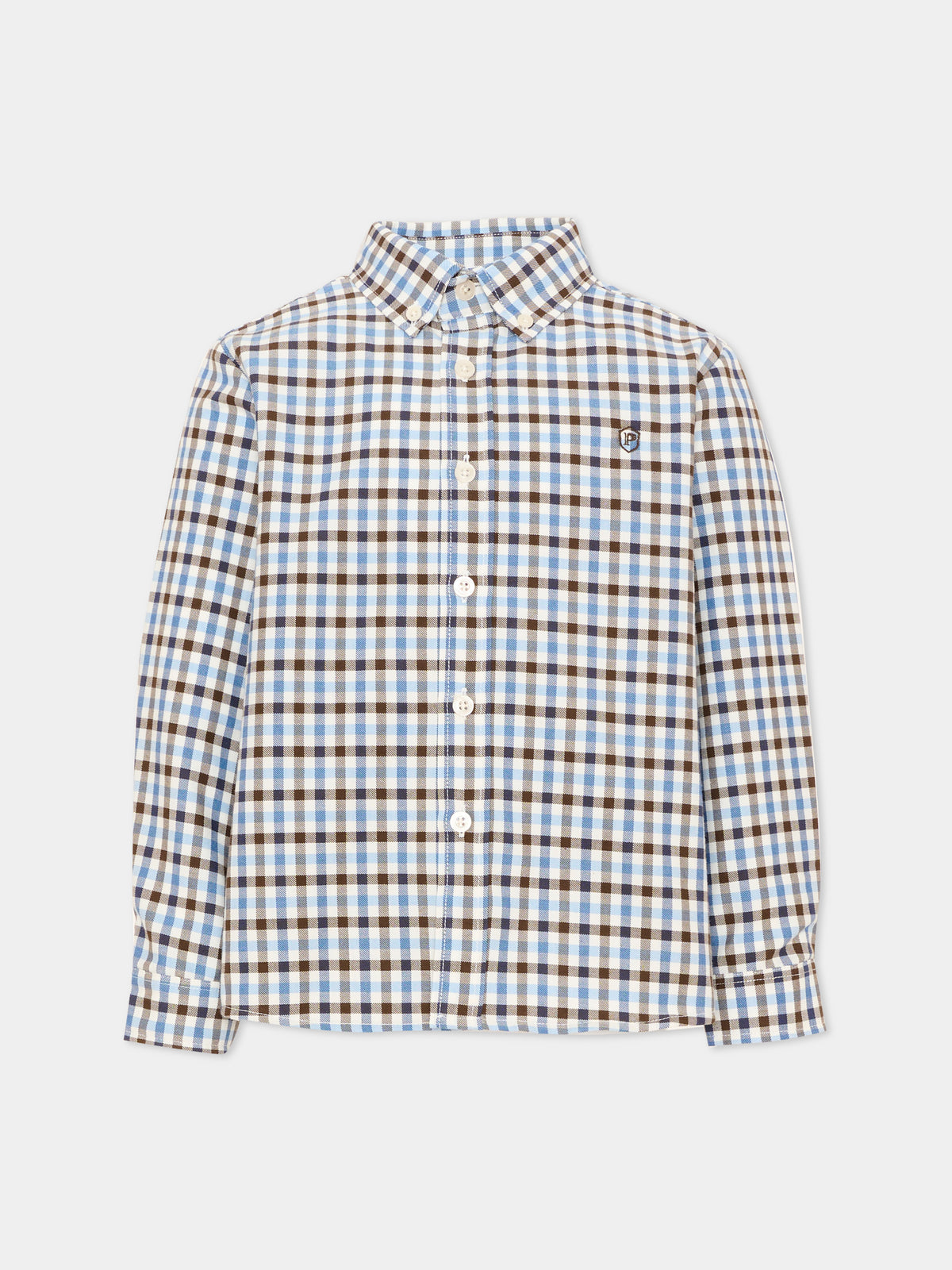 Camicia a manica lunga blu a quadri,Patachou,PAP 47 CM4333326 B0075