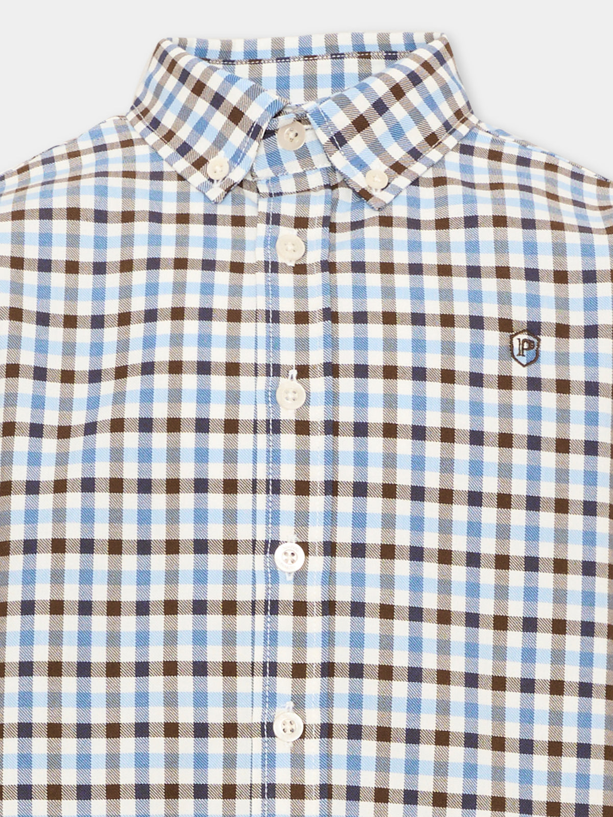 Camicia a manica lunga blu a quadri,Patachou,PAP 47 CM4333326 B0075
