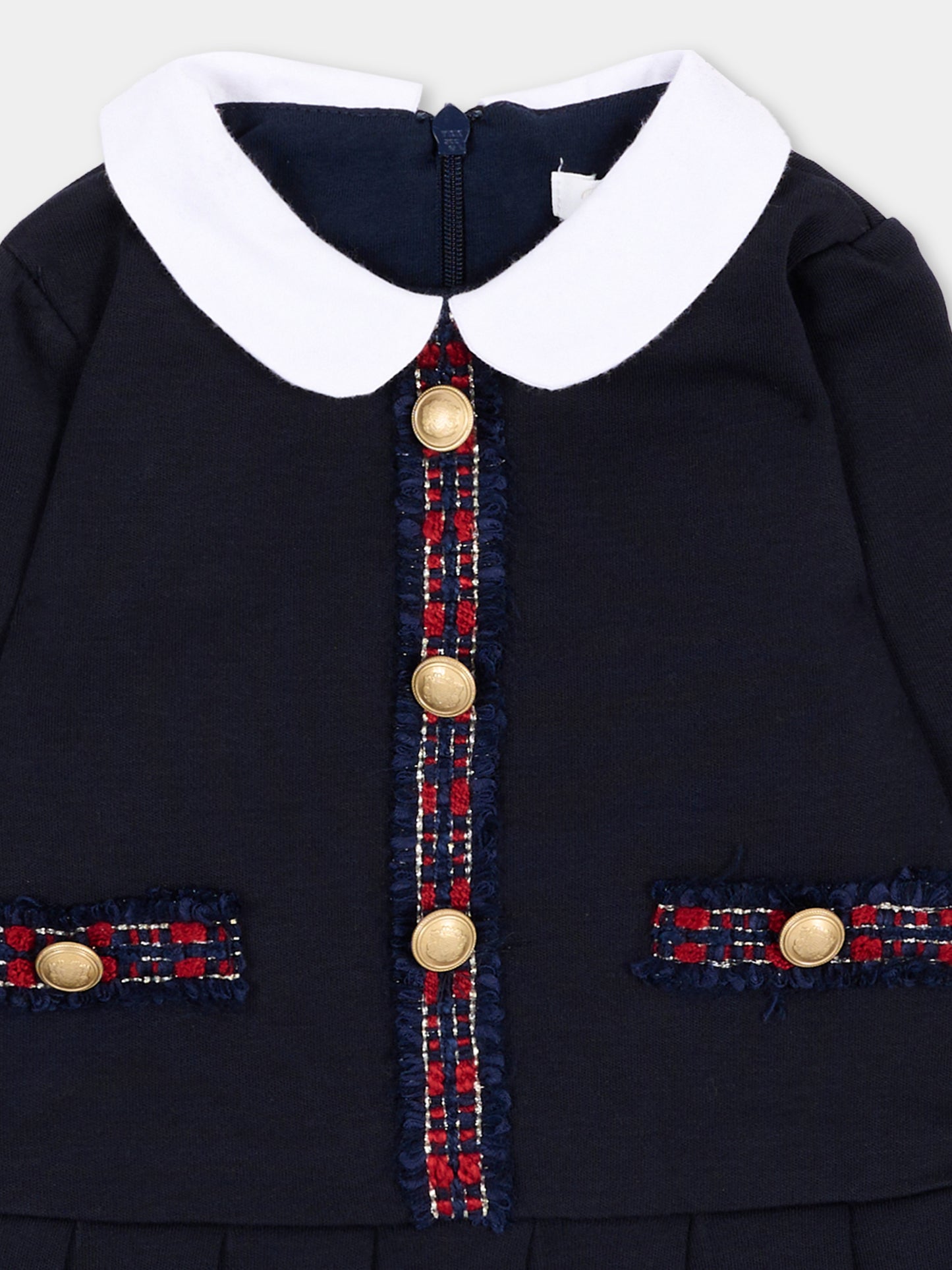 Abito elegante blu per neonata,Patachou,PAP 47 VET4333267 360