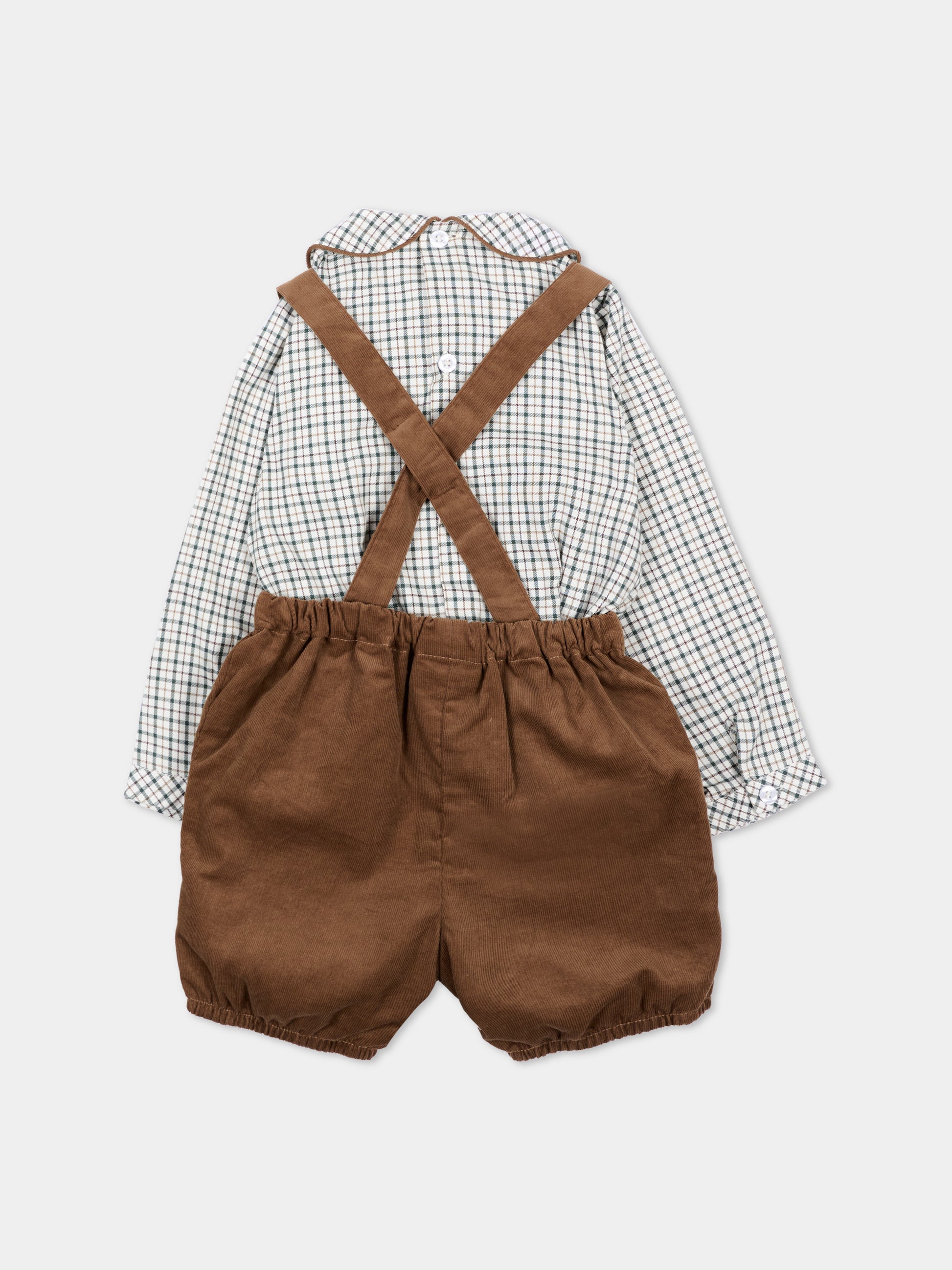 Abito marrone per bambino a quadretti,Kidiwi Handmade,37093 TC322/TM272