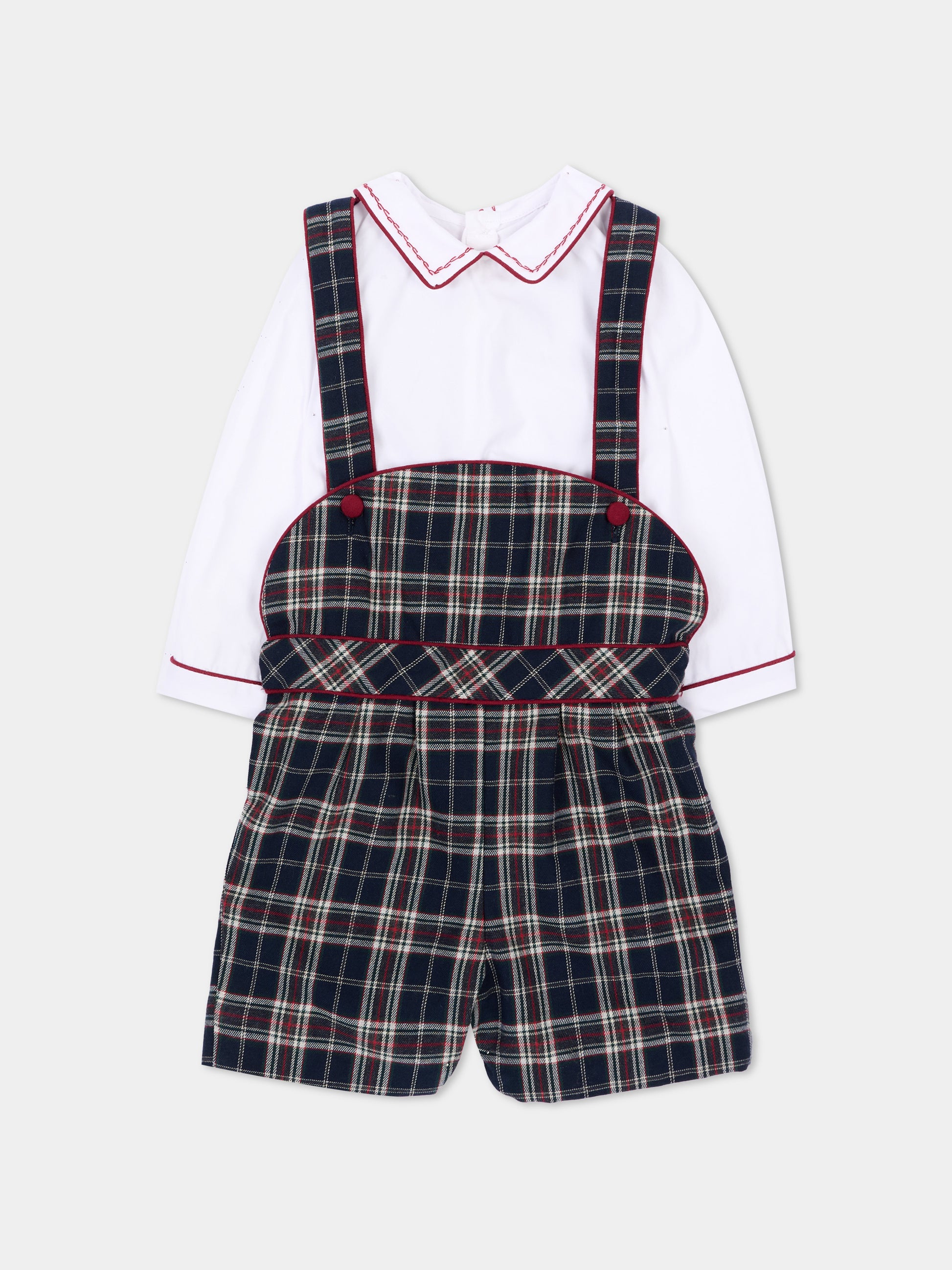 Abito blu per neonato tartan,Kidiwi Handmade,37272 PTI/TC324