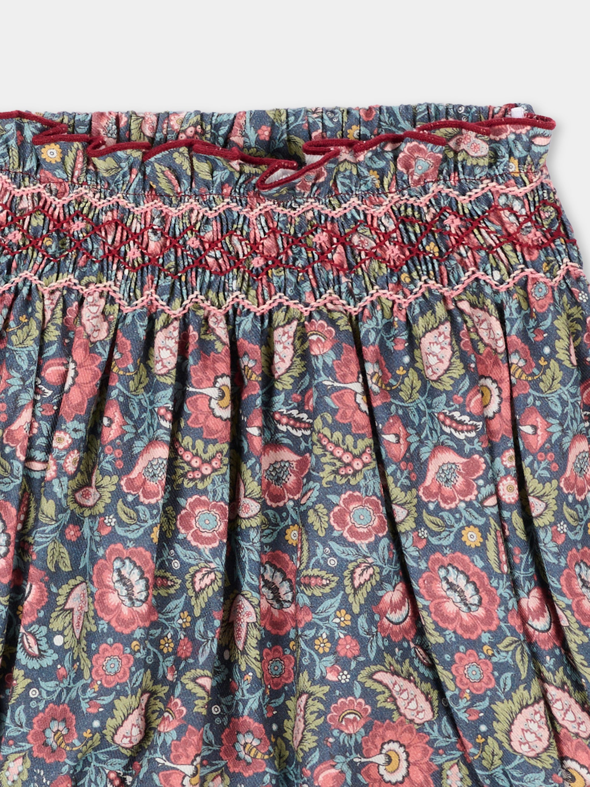 Shorts blu per neonata floreali,Kidiwi Handmade,37302 TI347