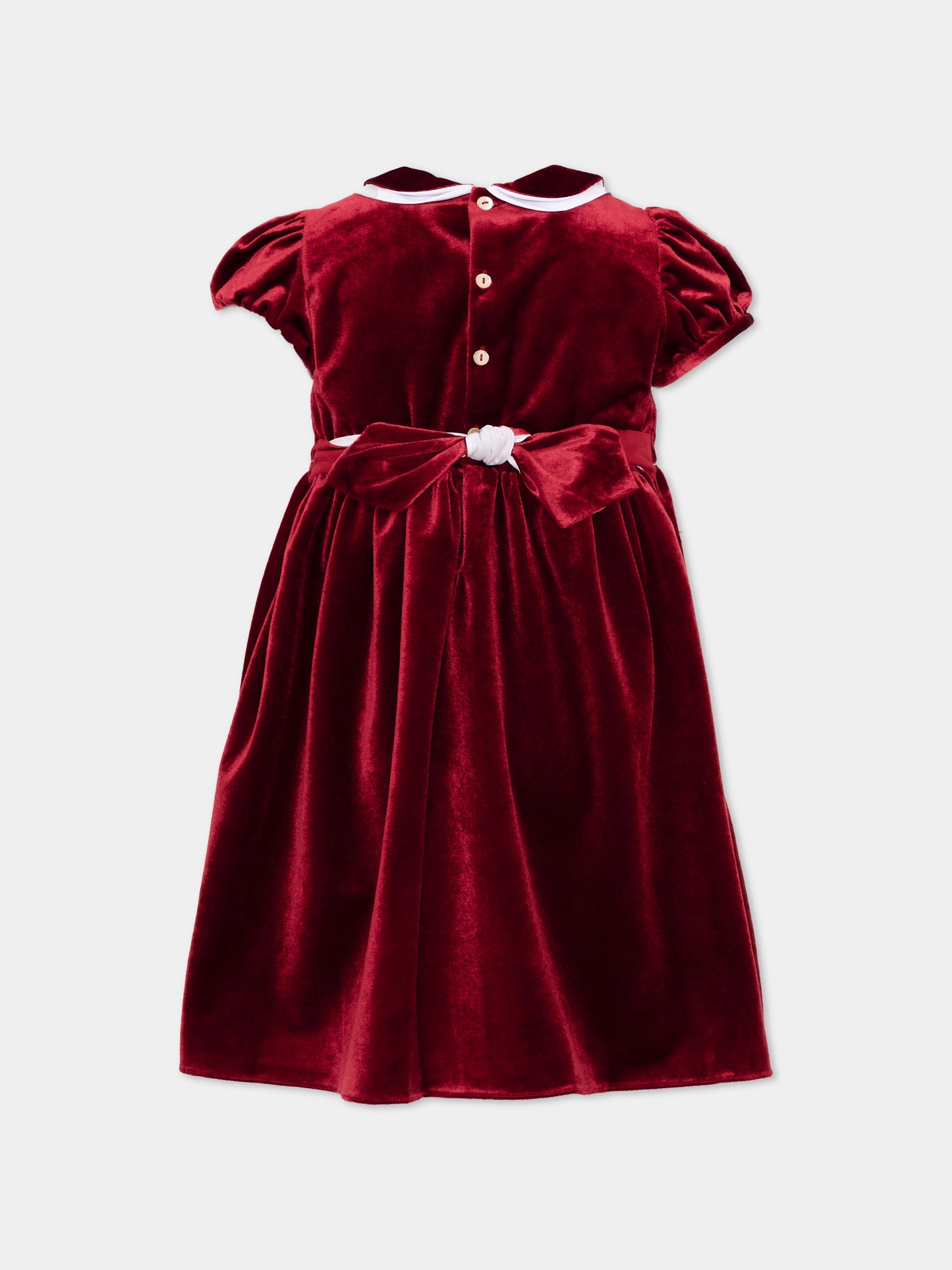 Abito elegante bordeaux per bambina,Kidiwi Handmade,37311 TV008