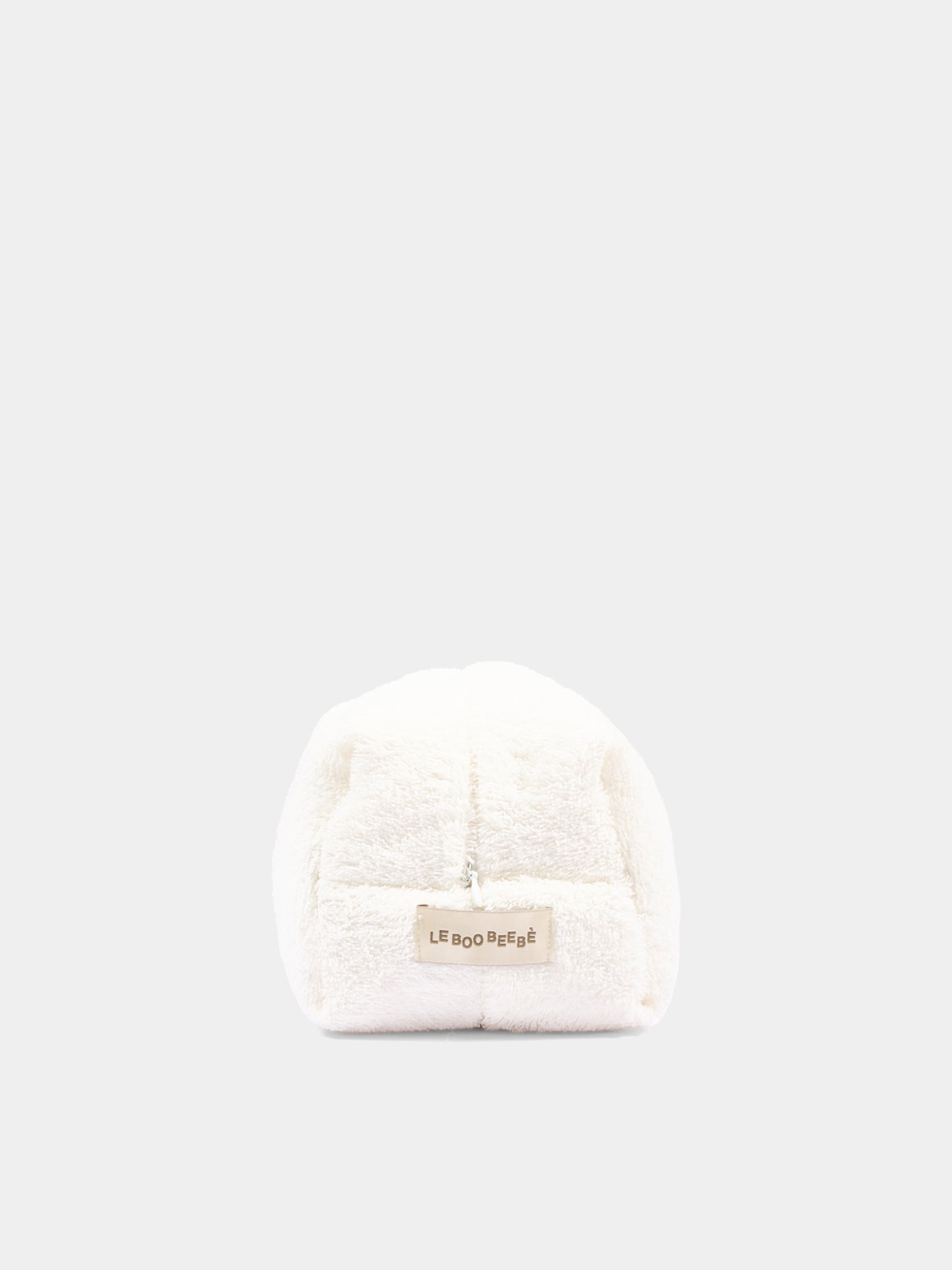 Ivory pouch for Baby Girl with Olive lamb