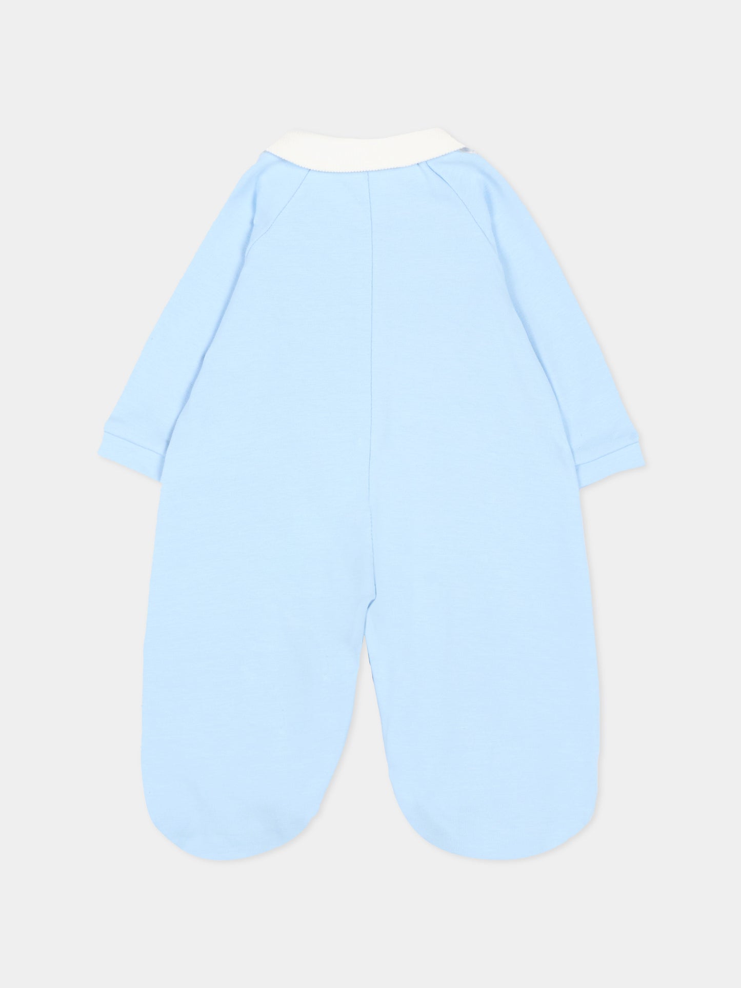 Tutina celeste per neonato con ricami,Le Boo Beebè,CB026 T351 40