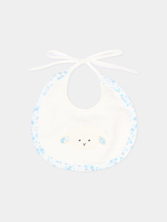 Bavaglino avorio per neonato con agnellino Olive,Le Boo Beebè,CBB021 T351 2040