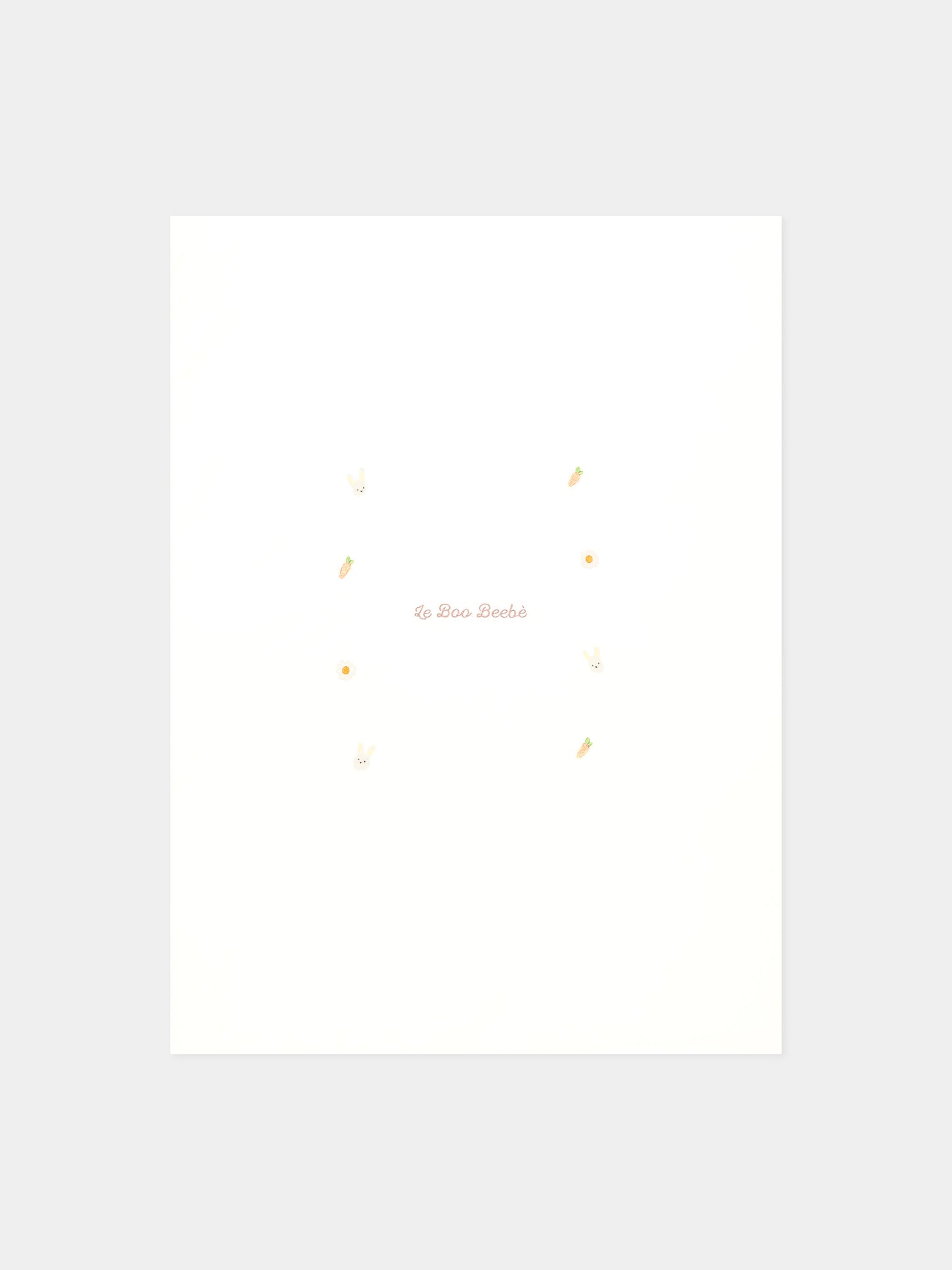 Coperta avorio per neonati con ricami,Le Boo Beebè,CBC023 T351 20