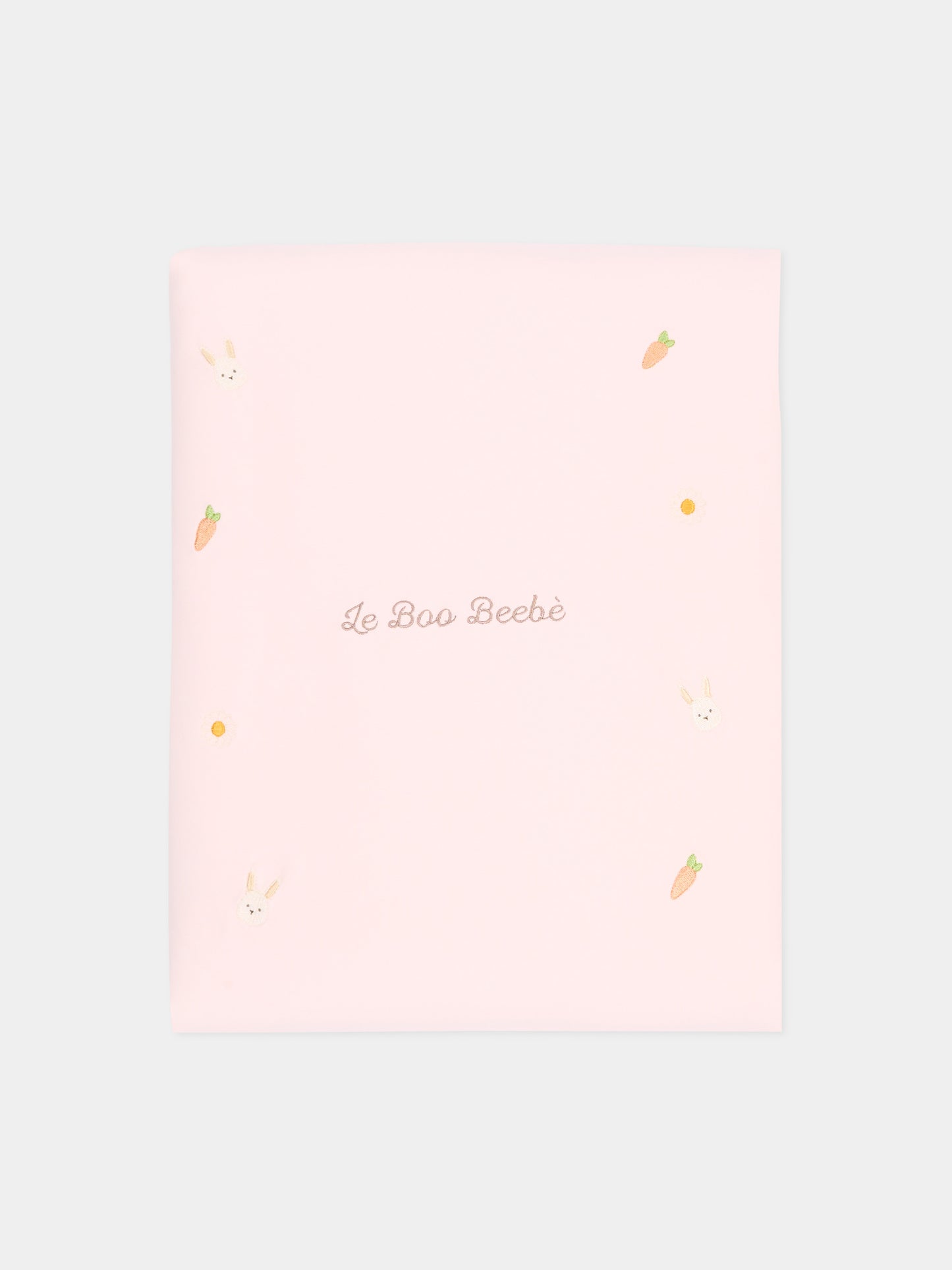 Coperta rosa per neonata con ricami,Le Boo Beebè,CBC023 T351 30