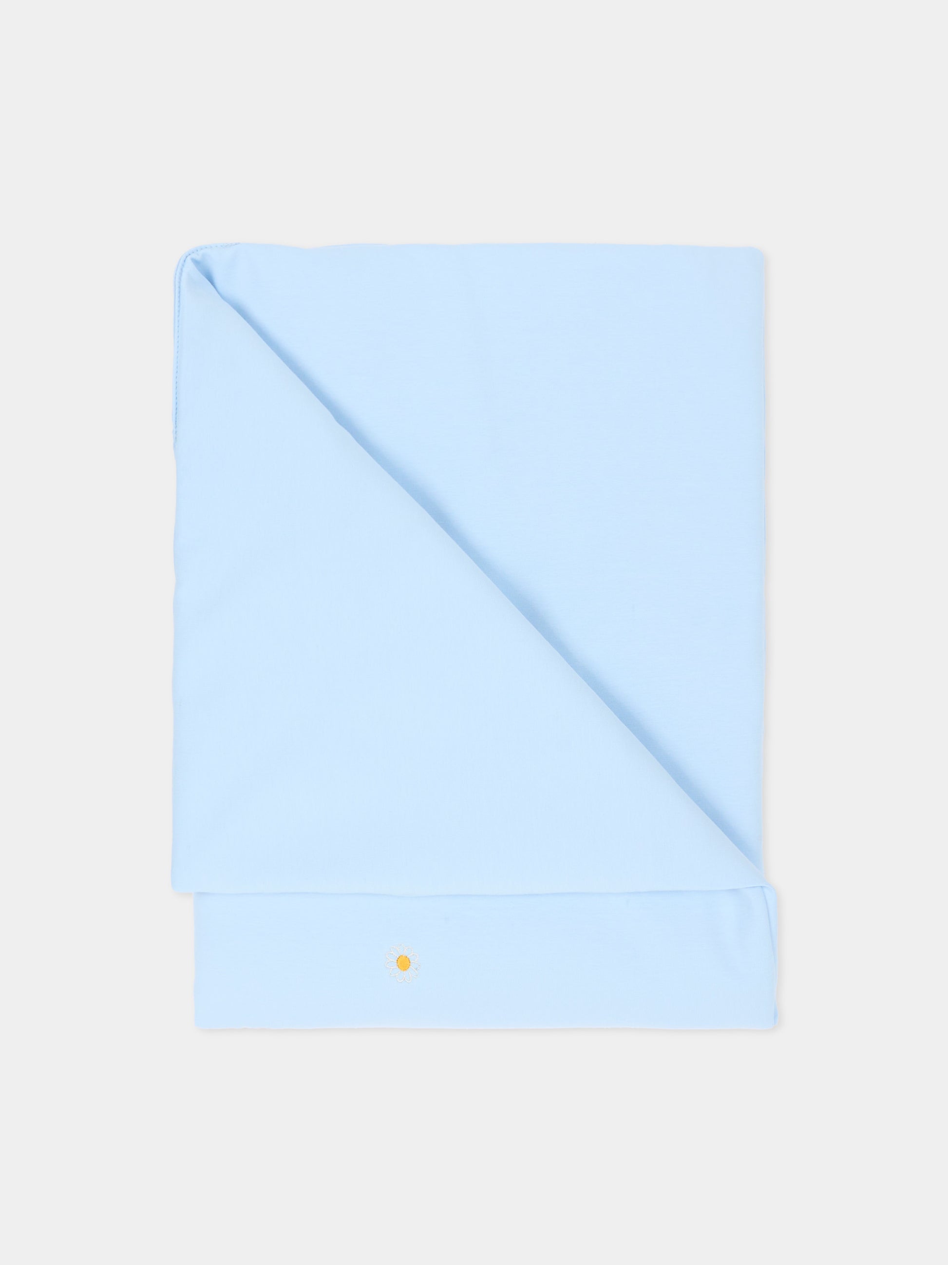 Coperta celeste per neonato con ricami,Le Boo Beebè,CBC023 T351 40