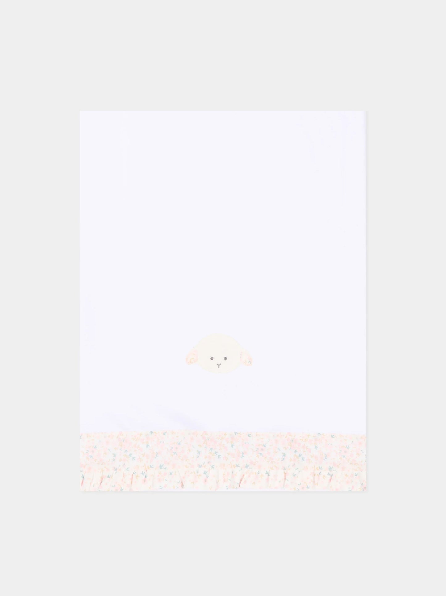 Lenzuola bianche per neonata con agnellino Olive,Le Boo Beebè,CBL022 T469 1030