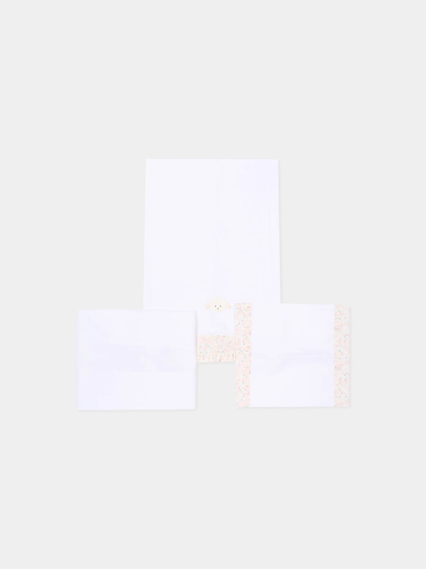 Lenzuola bianche per neonata con agnellino Olive,Le Boo Beebè,CBL022 T469 1030