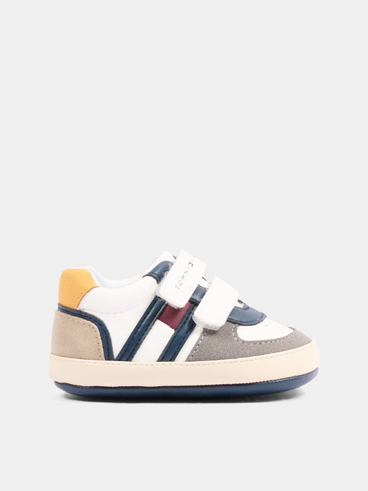 White sneakers for Baby Boy with velcro