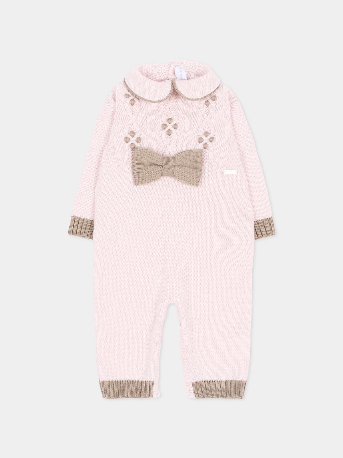 Tutina rosa per neonata con fiocco,Colorichiari,FF168587 4977 8224