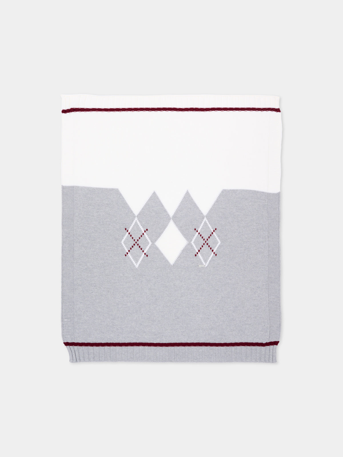 Coperta grigia per neonato a rombi,Colorichiari,MF778562 2088 9573