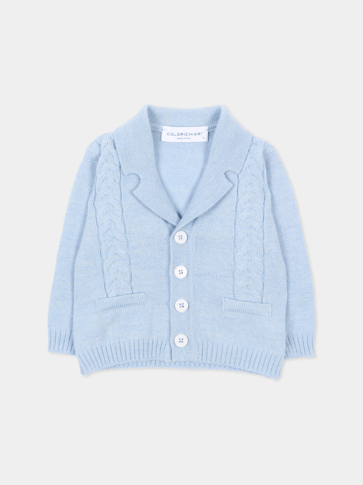 Abito azzurro per neonato a quadri,Colorichiari,MN408733 5010 51