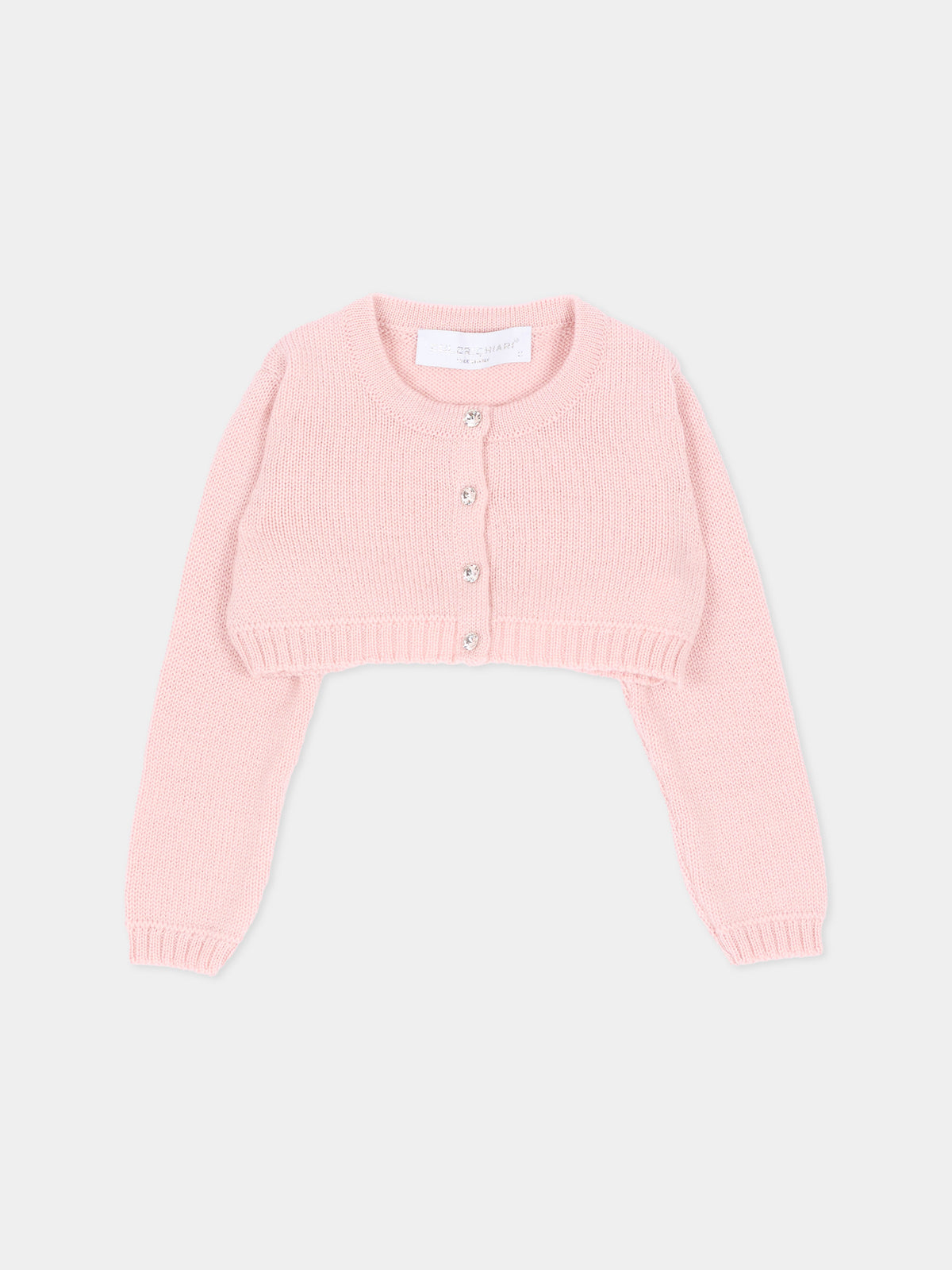 Cardigan rosa per neonata,Colorichiari,FN878822 4763 81