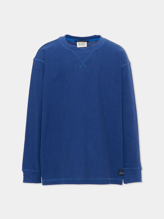 T-shirt a manica lunga blu per bambino,Scotch&soda,183376 410
