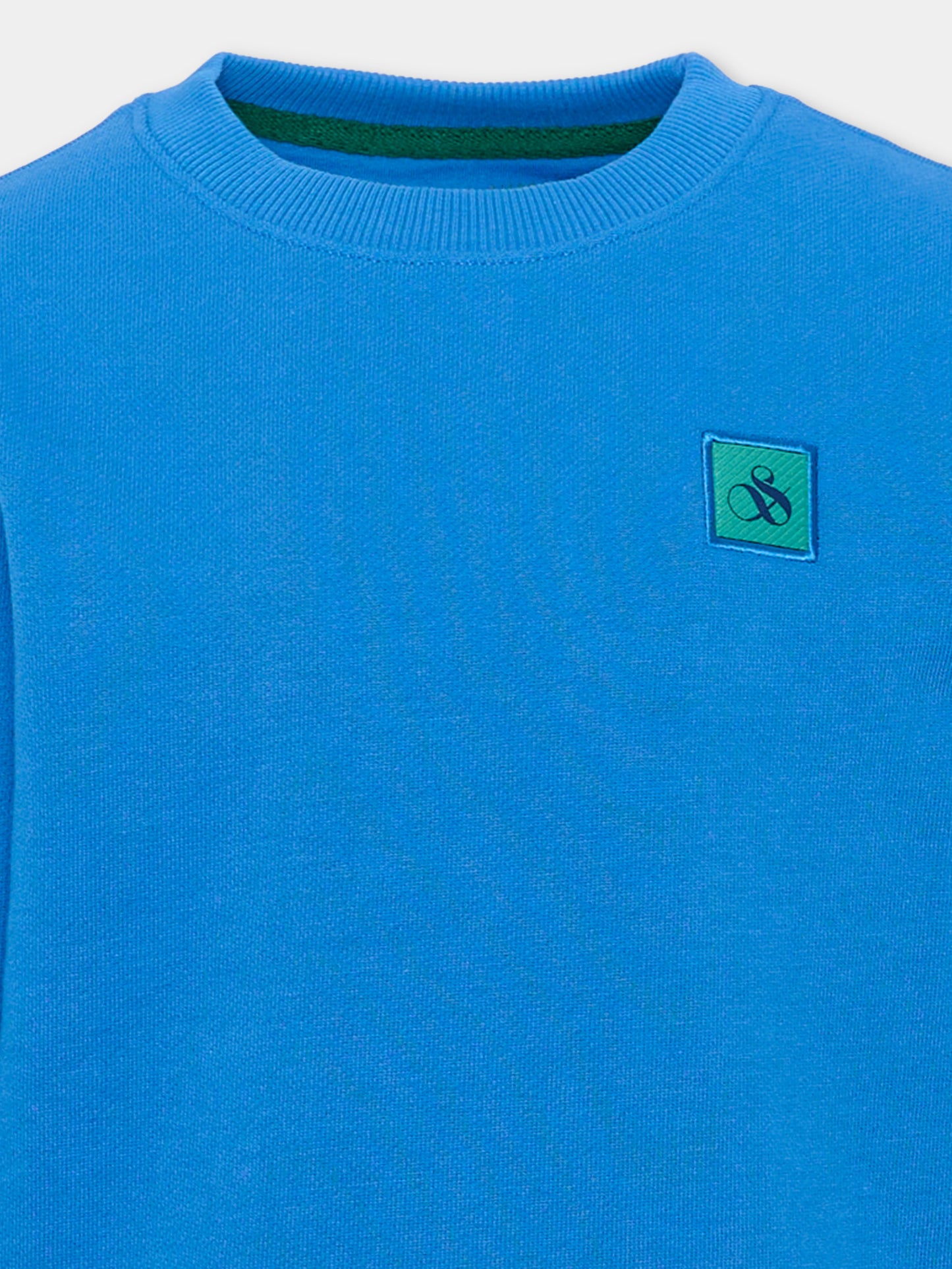 Felpa azzurra per bambino con logo,Scotch&soda,183331 410