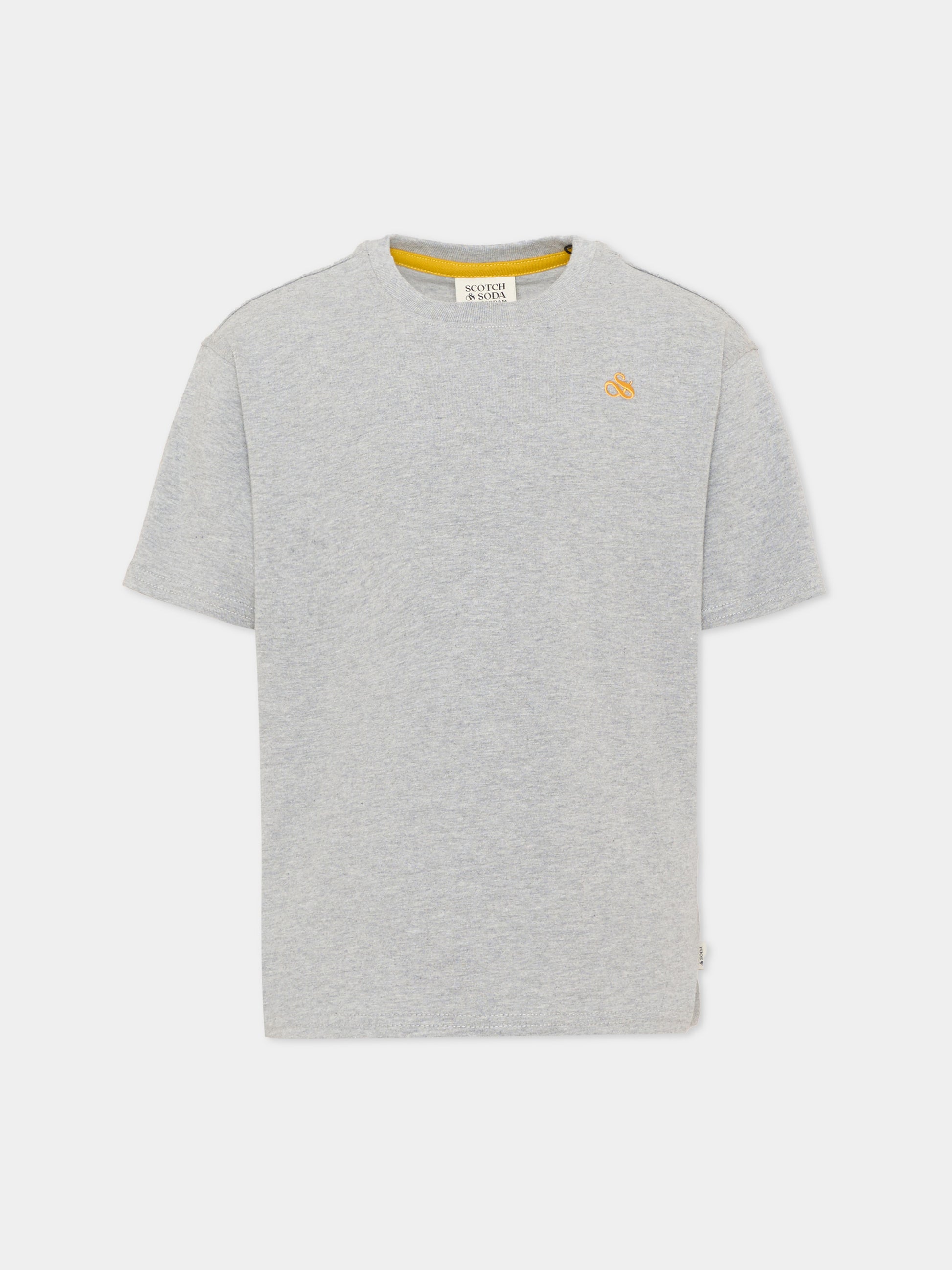 T-shirt grigia per bambino con logo,Scotch&soda,183357 030