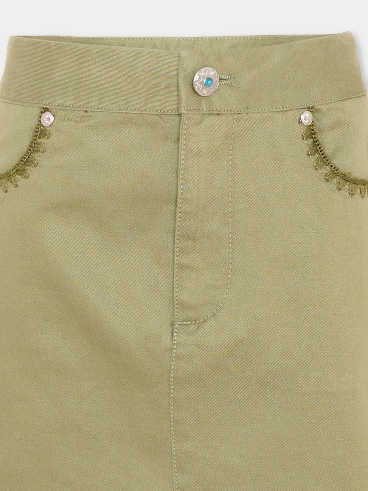 Gonna verde per bambina con tasche,Scotch&soda,182038 300