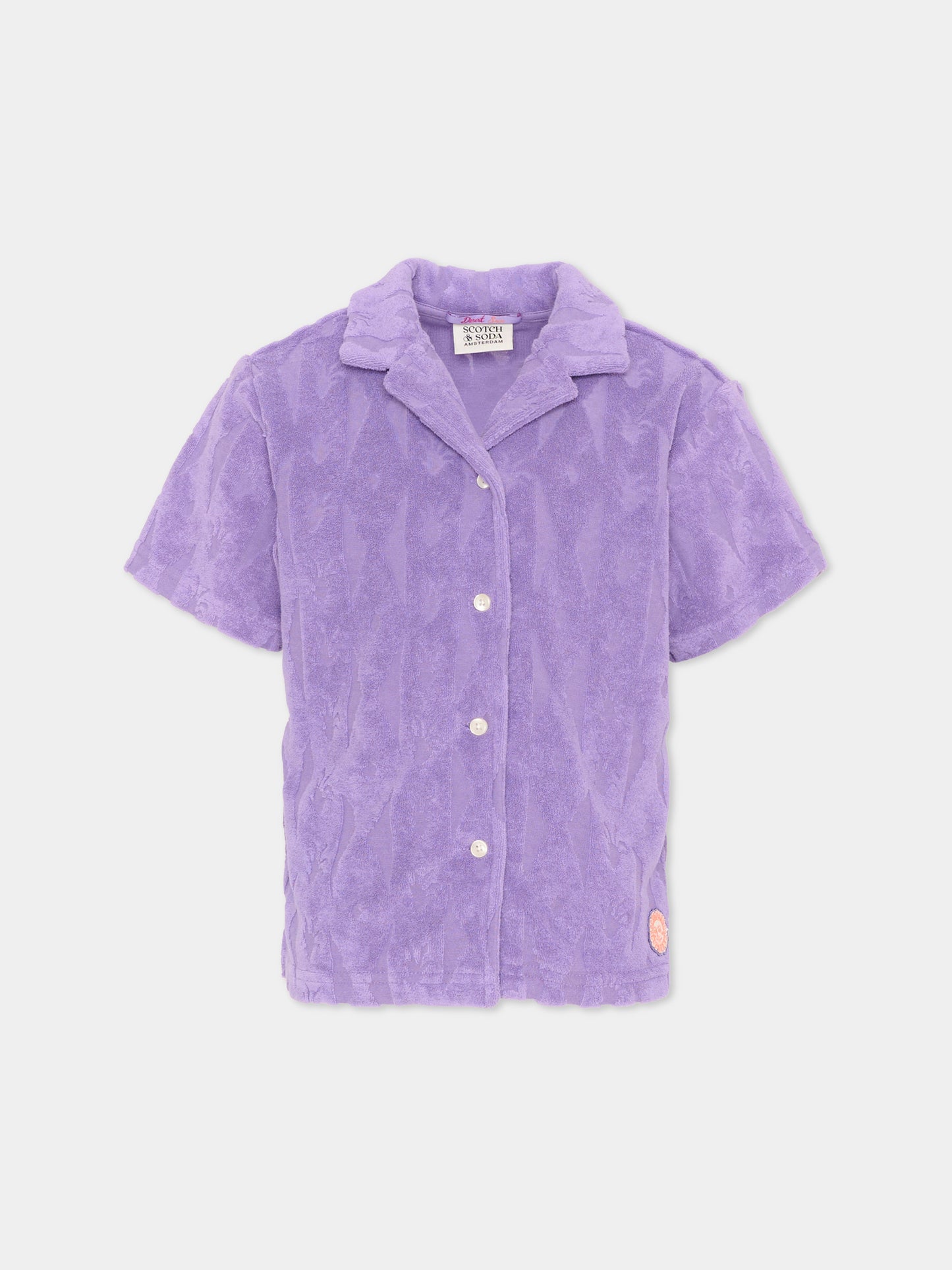 Camicia viola per bambina in spugna,Scotch&soda,182068 650