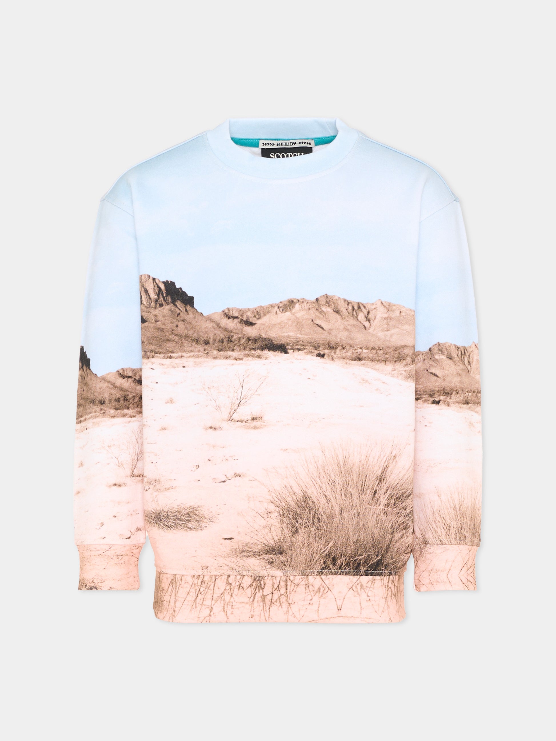 Felpa multicolor con stampa deserto per bambino,Scotch&soda,183026 260