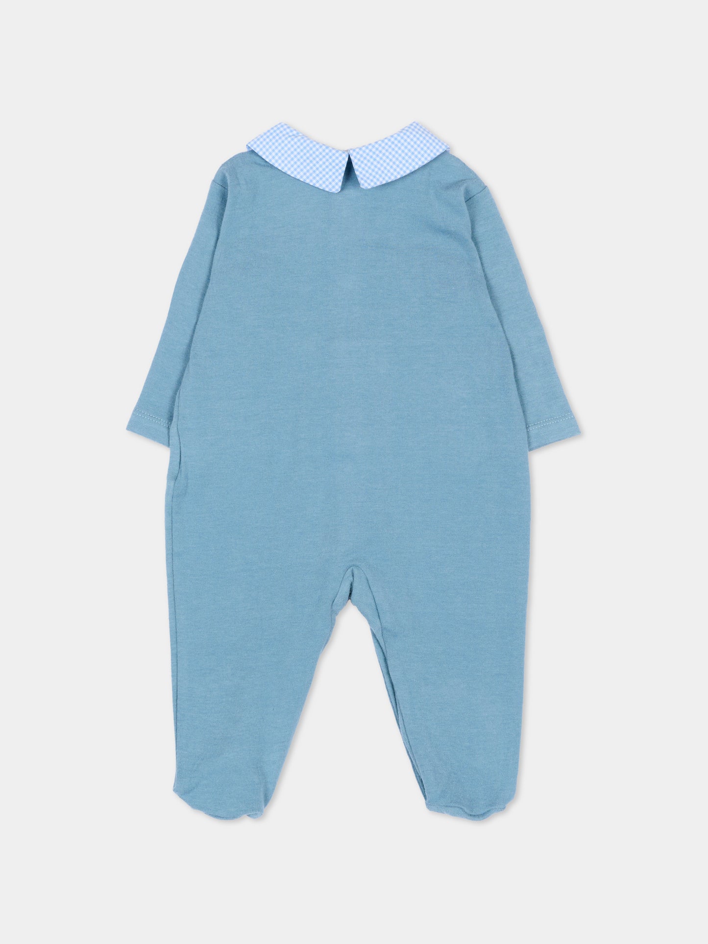 Tutina azzurra per neonato con logo,Nanán,I26173A