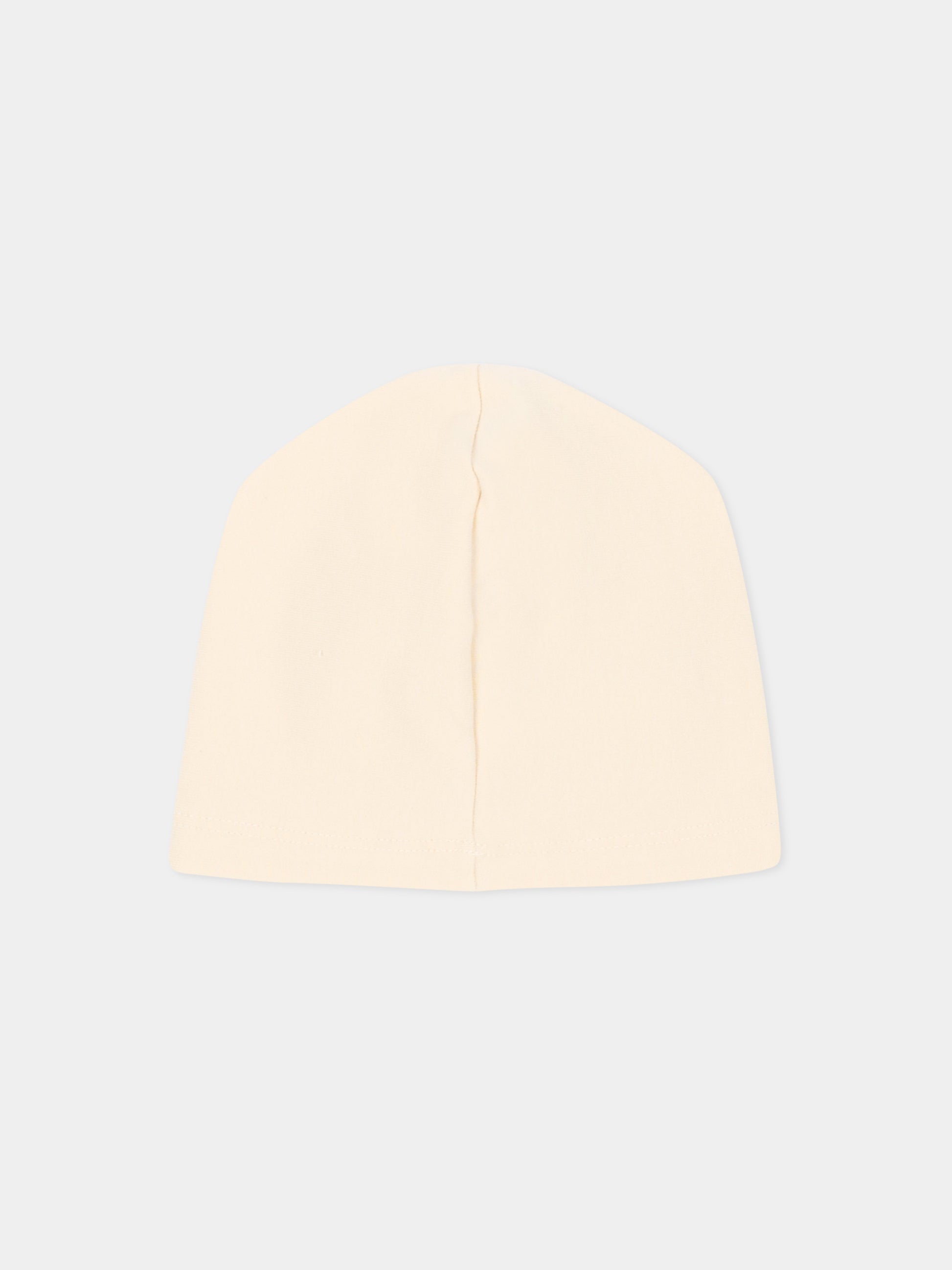Cappello per neonato beige con logo,Nanán,I26168BE