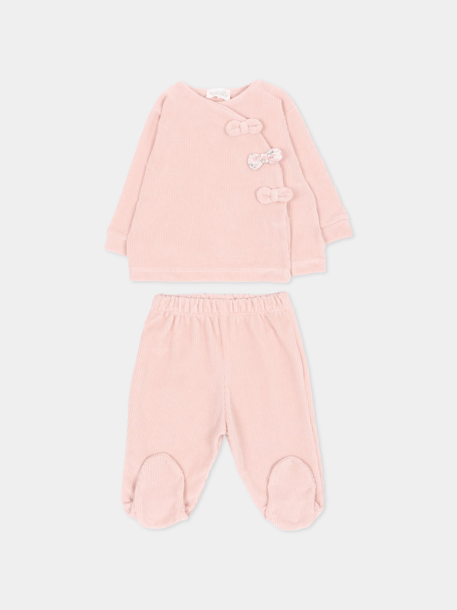 Completo nascita rosa per neonata con fiocchi,Nanán,I26421R