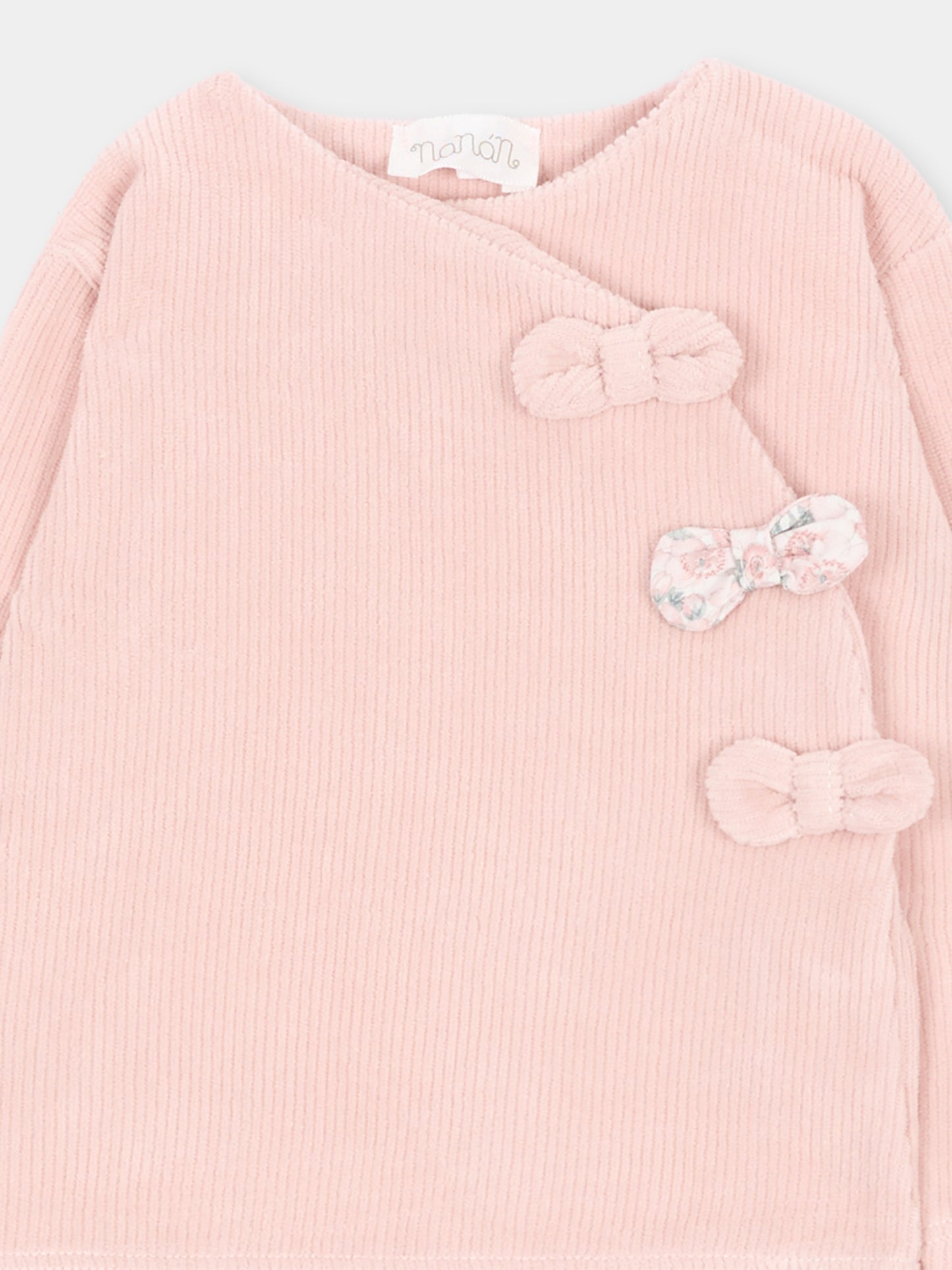 Completo nascita rosa per neonata con fiocchi,Nanán,I26421R