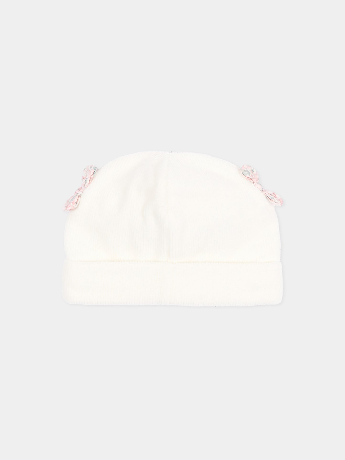 Cappellino avorio per neonata con fiocchi,Nanán,I26422OW