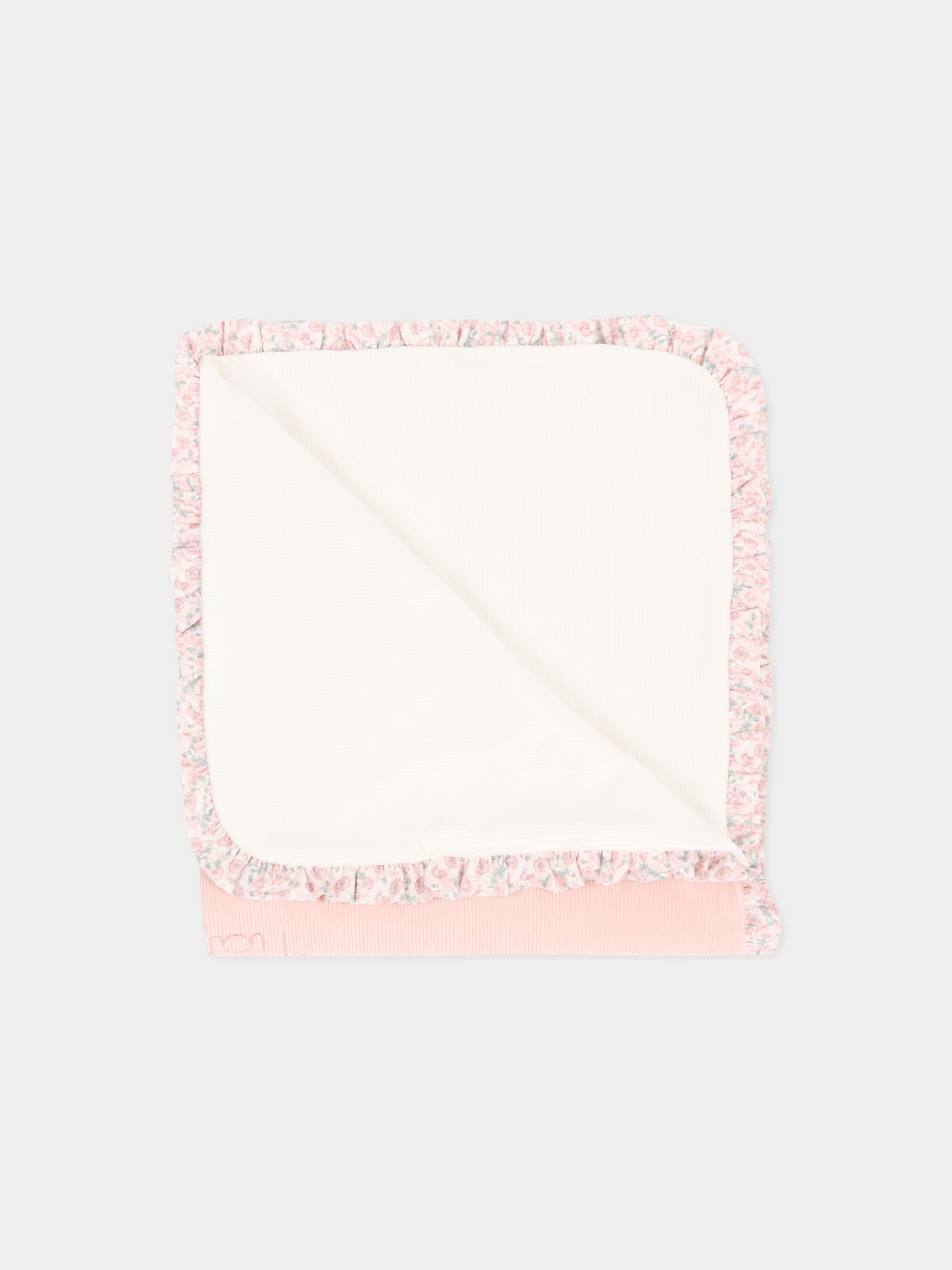 Coperta rosa per neonata con logo,Nanán,I26425FI