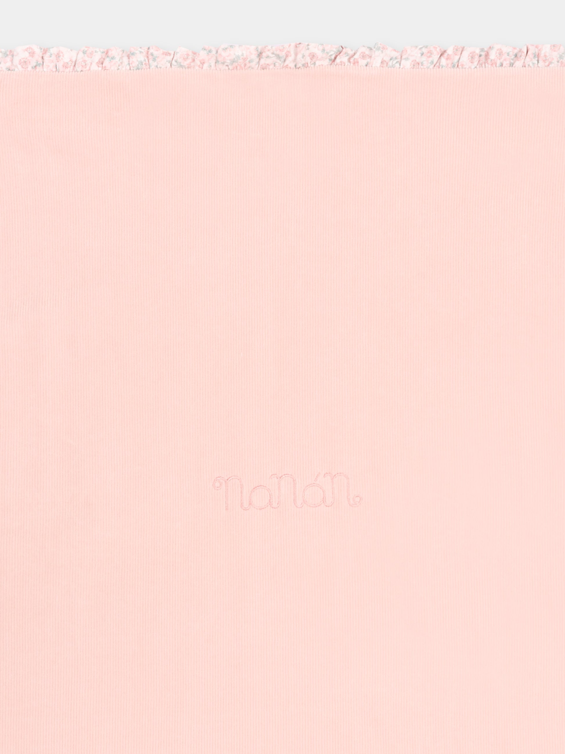 Coperta rosa per neonata con logo,Nanán,I26425FI