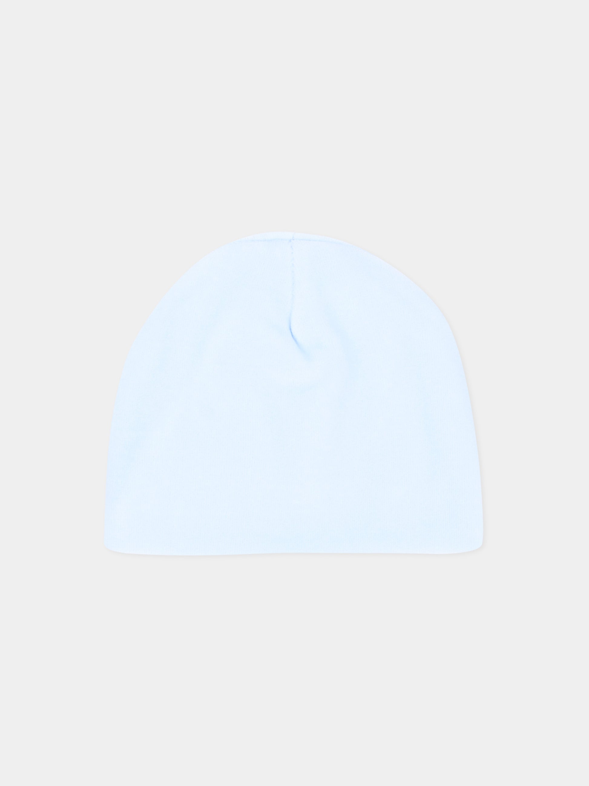Cappello azzurro per neonato con orsetto,Nanán,I26003A