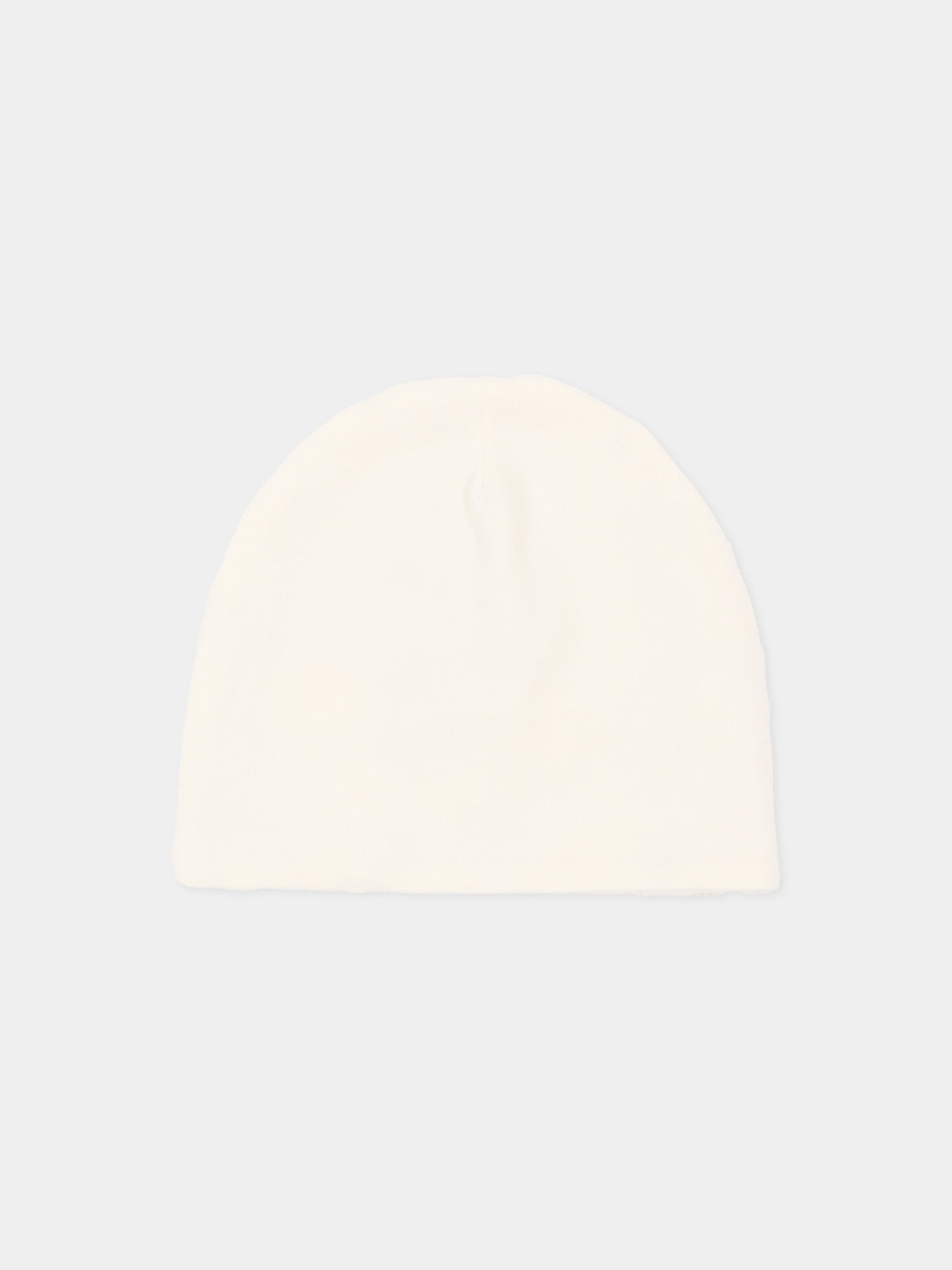 Cappello avorio per neonati con logo,Nanán,I26020OW