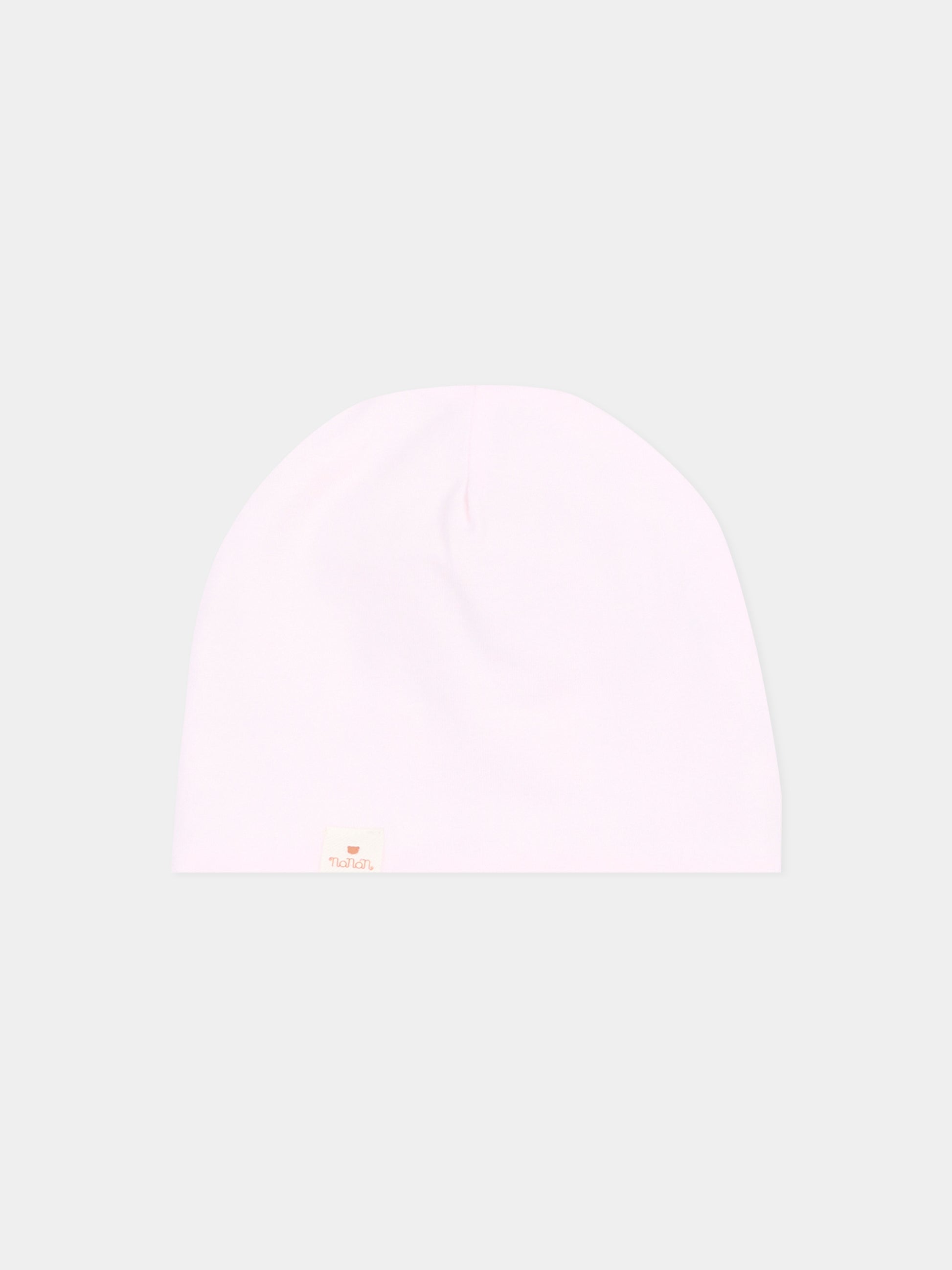 Cappellino rosa per neonata con logo,Nanán,I26020R
