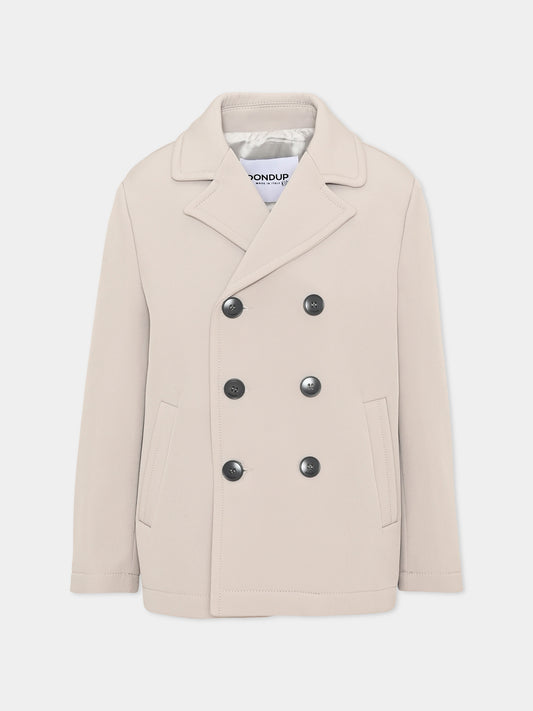 Cappotto grigio per bambino doppiopetto,Dondup Kids,DMGB035 0 TV142 5000