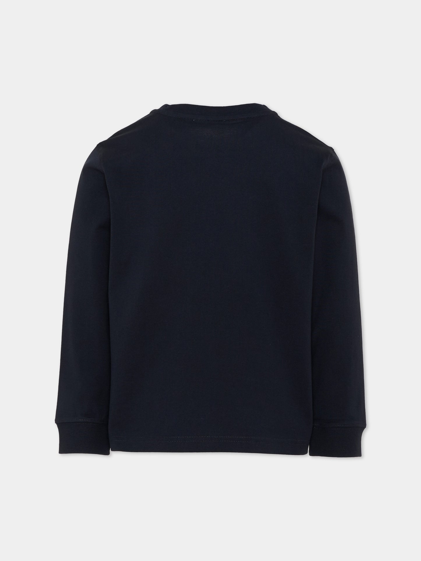 T-shirt a blu per bambino con Thomas Bear,Burberry Kids,8131951 A1662