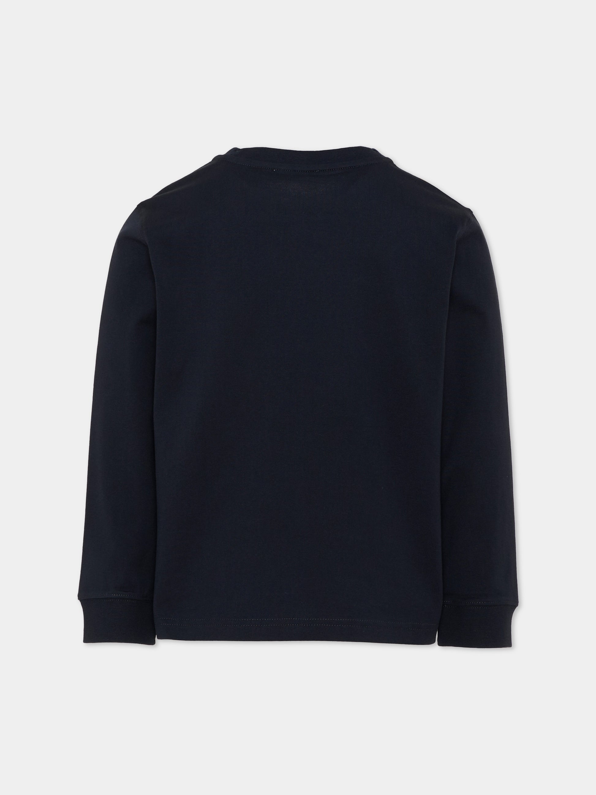 T-shirt a blu per bambino con Thomas Bear,Burberry Kids,8131951 A1662