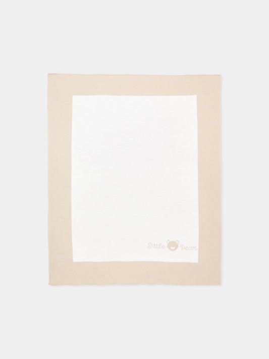 Coperta avorio per neonati con bordo,Little Bear,4100 BURRO/LATTE