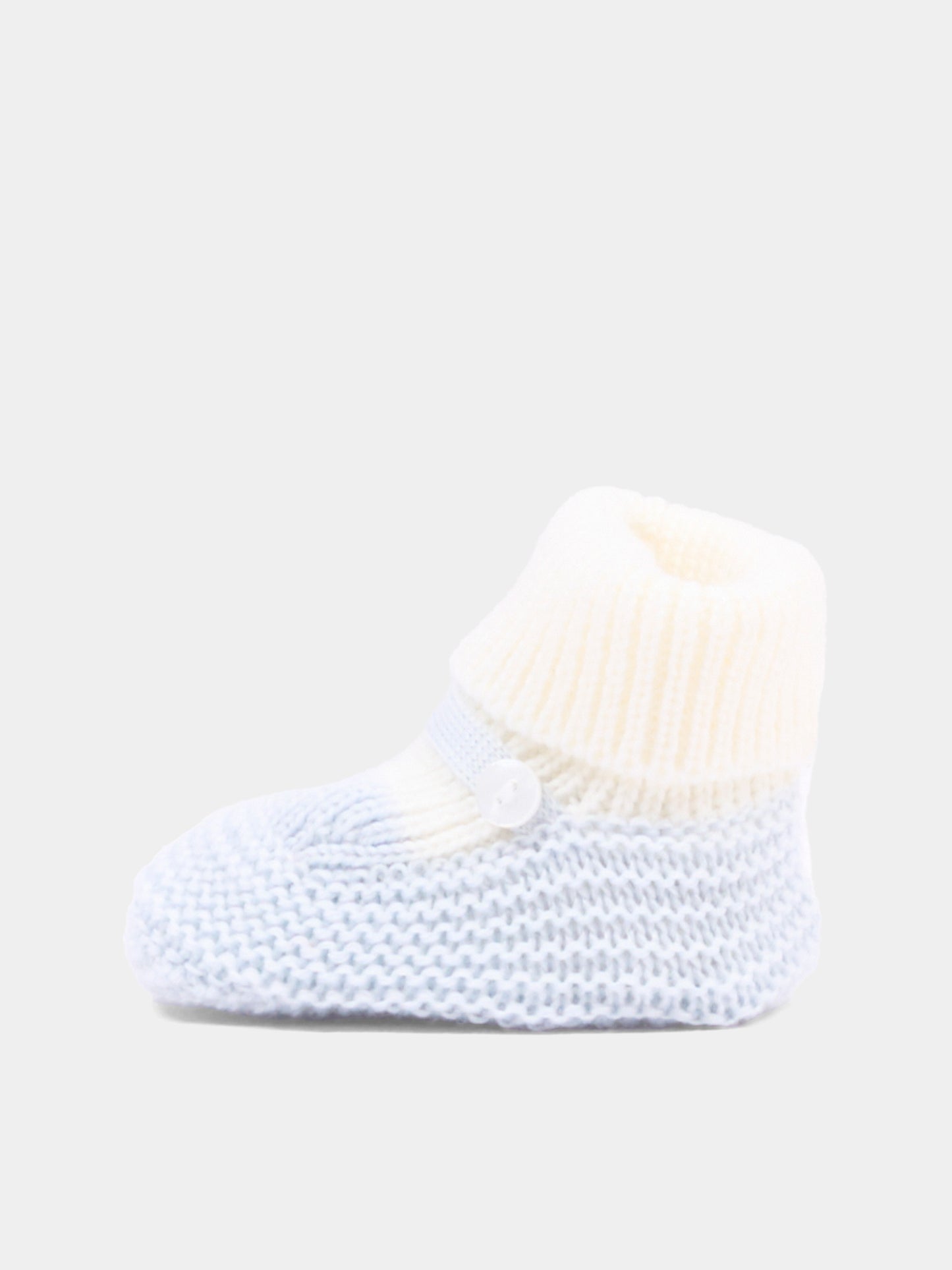 Babbucce blu per neonato in tricot,Little Bear,4129 LATTE/CIELO