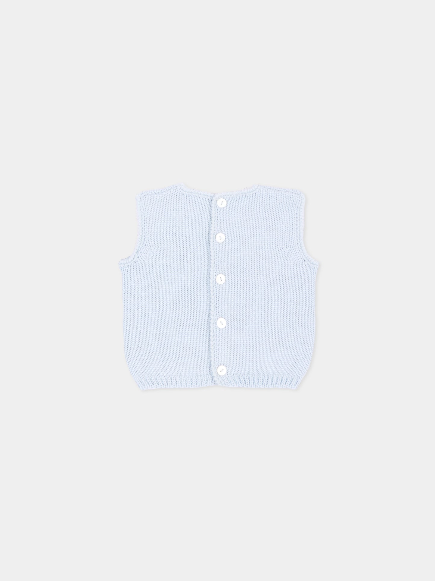 Gilet celeste per neonato,Little Bear,4019 CIELO